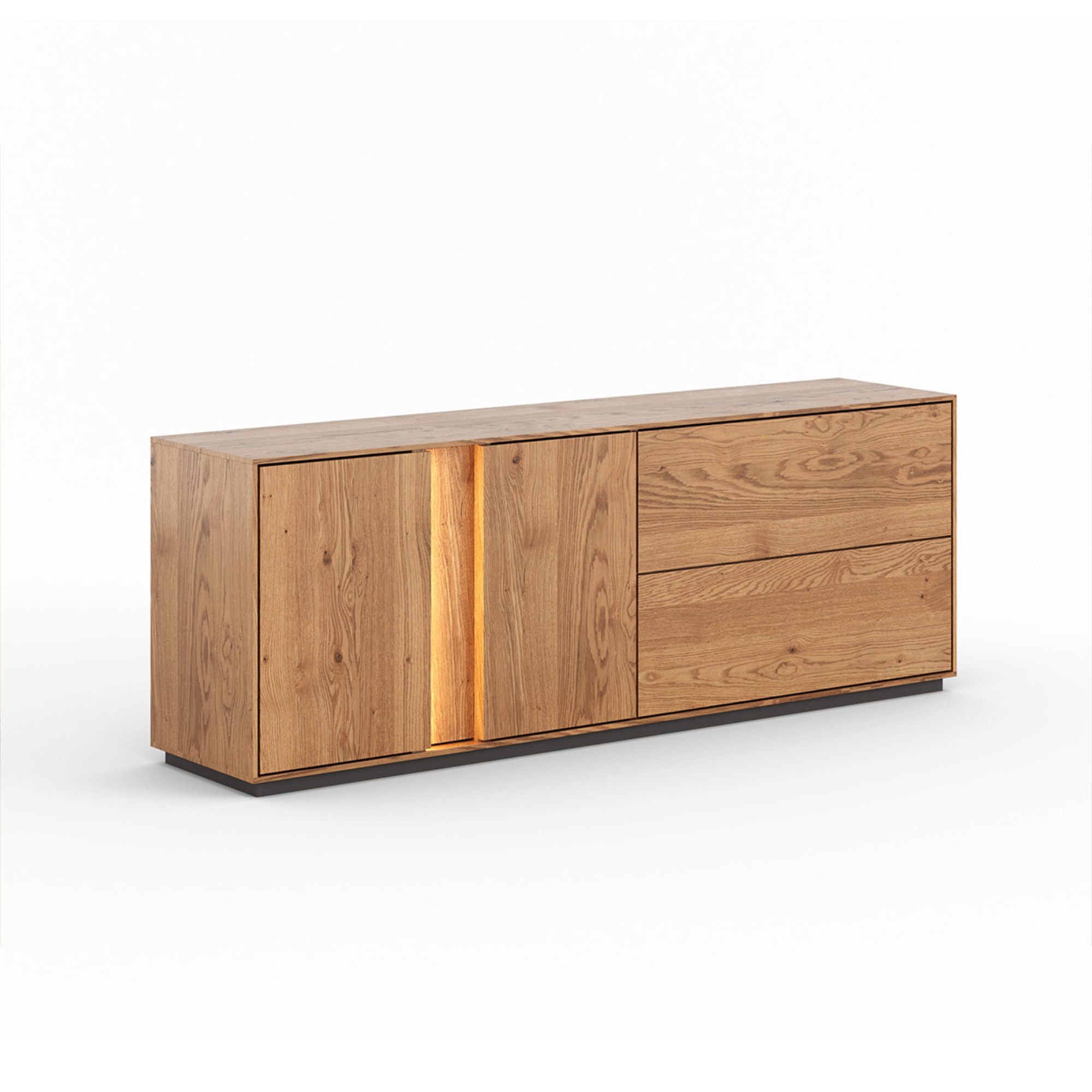 TV komoda Collodi, material: masivni hrast