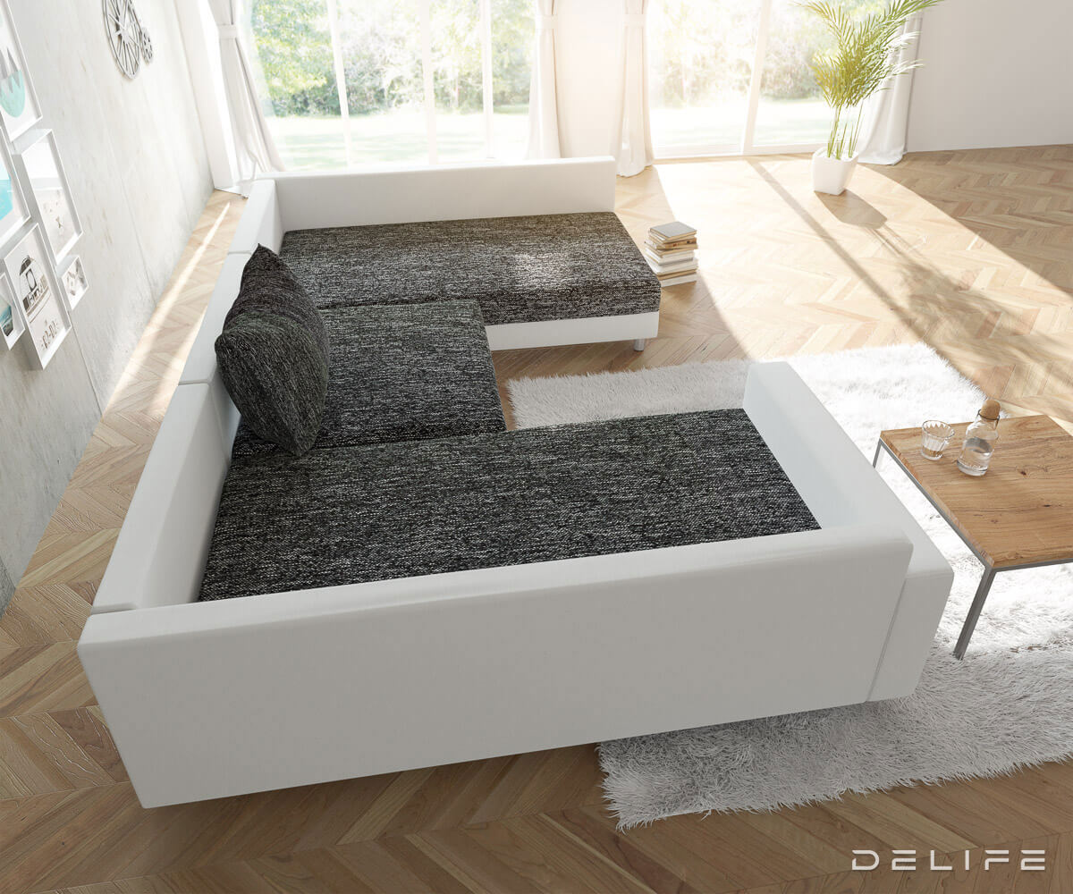 Kutna garnitura Clovis 300x200cm, Materijal: Strukturirana tkanina/Umjetna koža