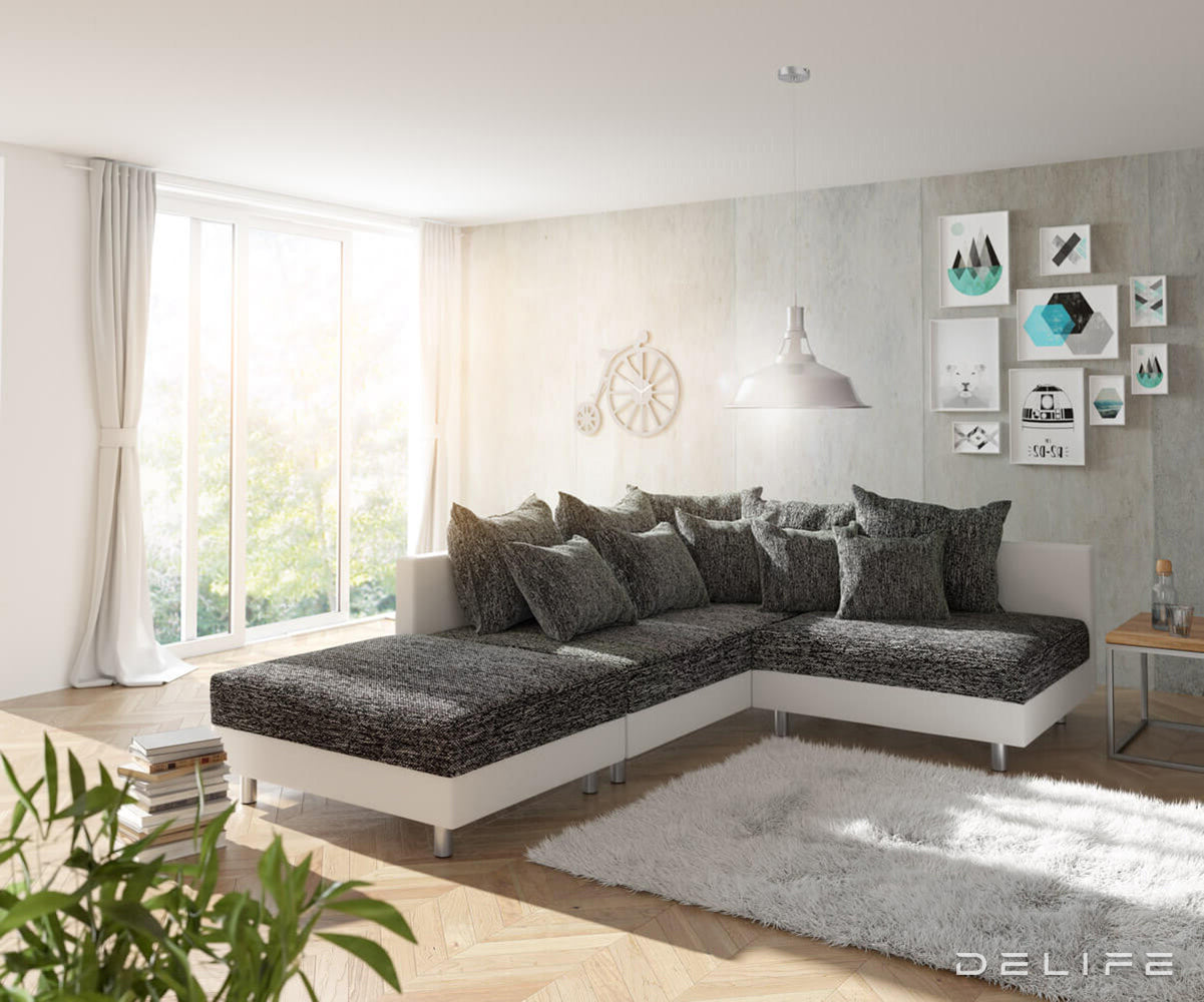 Kutna garnitura Clovis 200x185cm, Materijal: Strukturirana tkanina/Umjetna koža