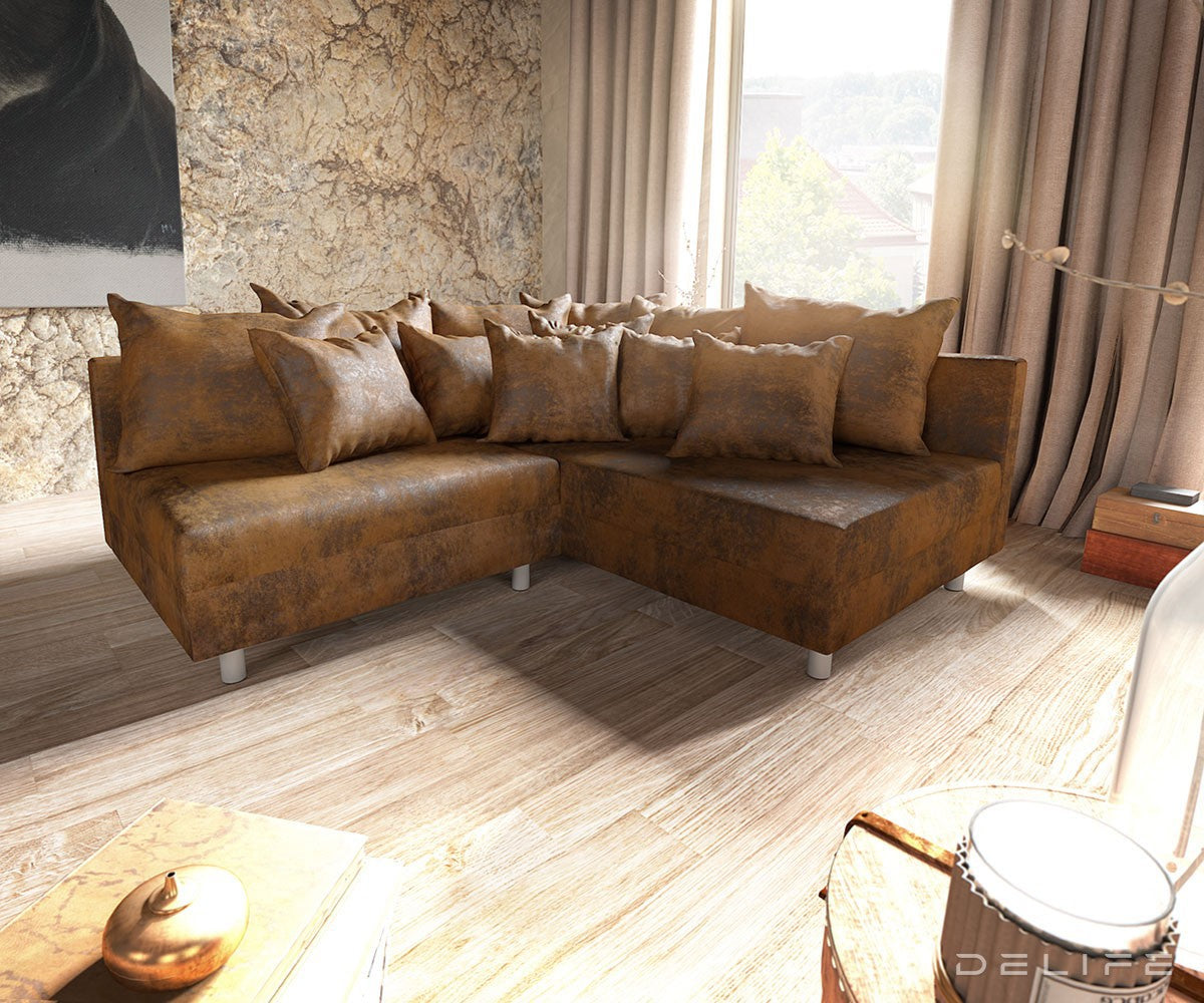 Kotna sedežna garnitura Clovis 200x185cm, Material: Mikrovelur