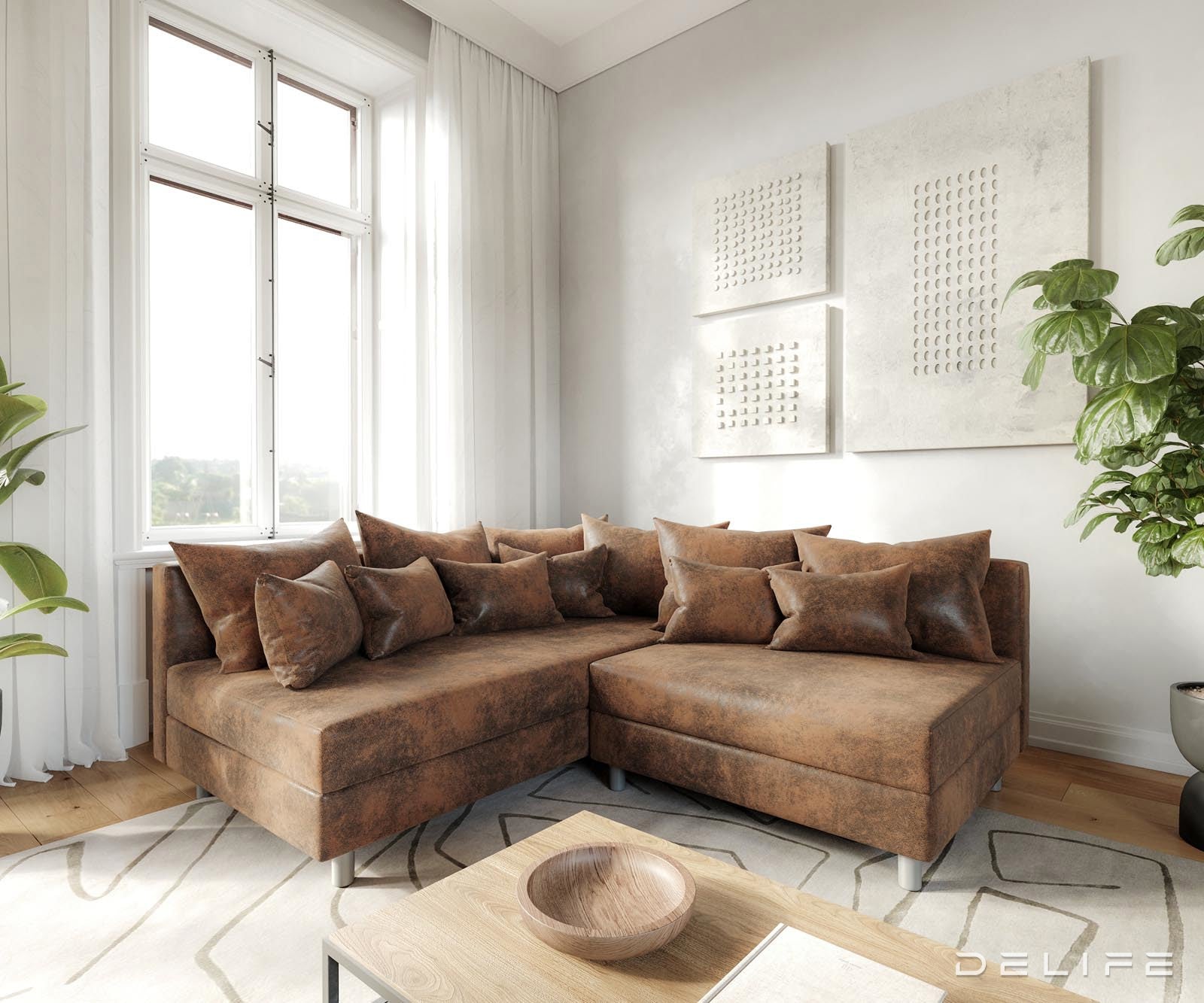 Kutna garnitura Clovis 200x185cm, Materijal: Mikrovelur