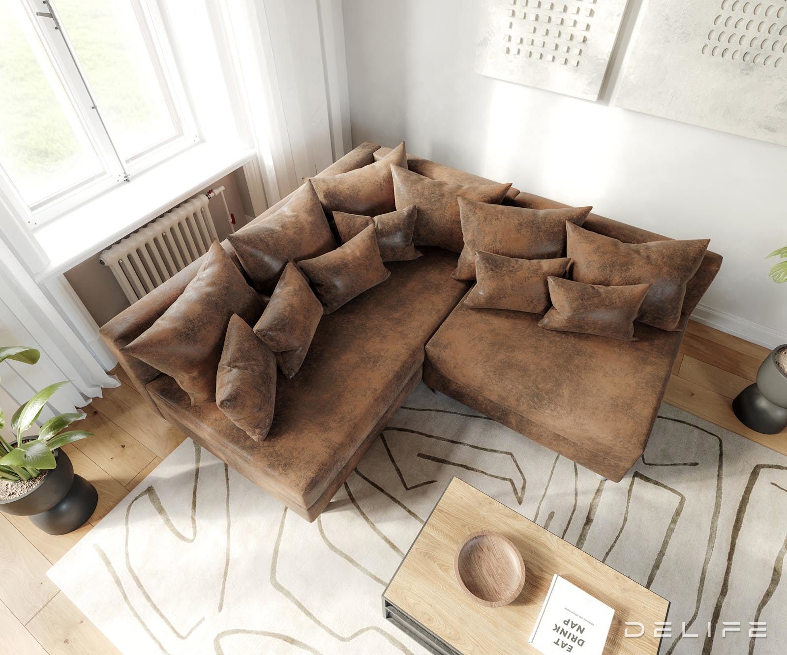 Kutna garnitura Clovis 200x185cm, Materijal: Mikrovelur