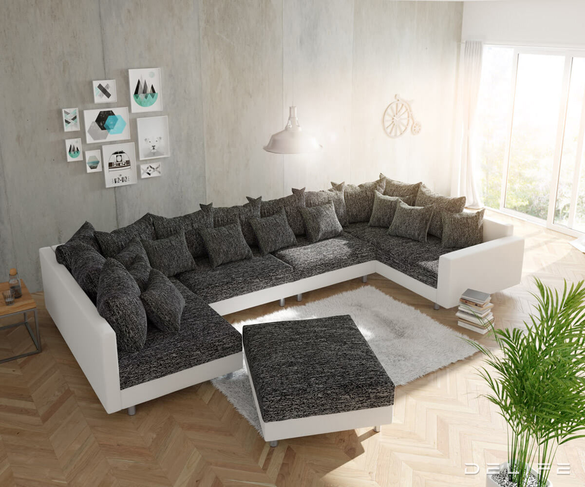 Kutna garnitura Clovis XL 400x200cm, Materijal: Strukturirana tkanina/Umjetna koža