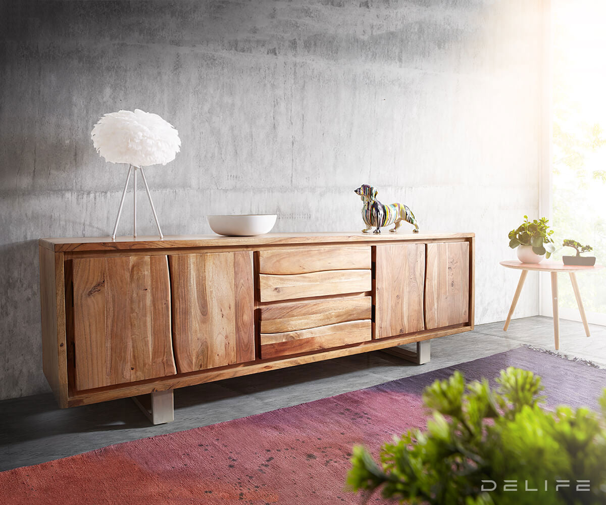 Komoda Live Edge, 200x45cm, Material: Akacija