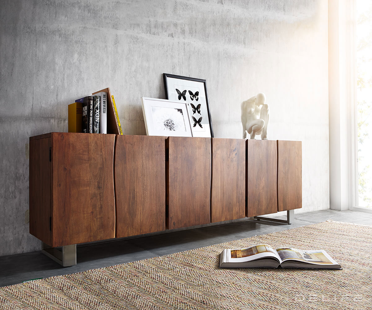 Predalnik Live Edge, 220x46 cm, Material: Akacija