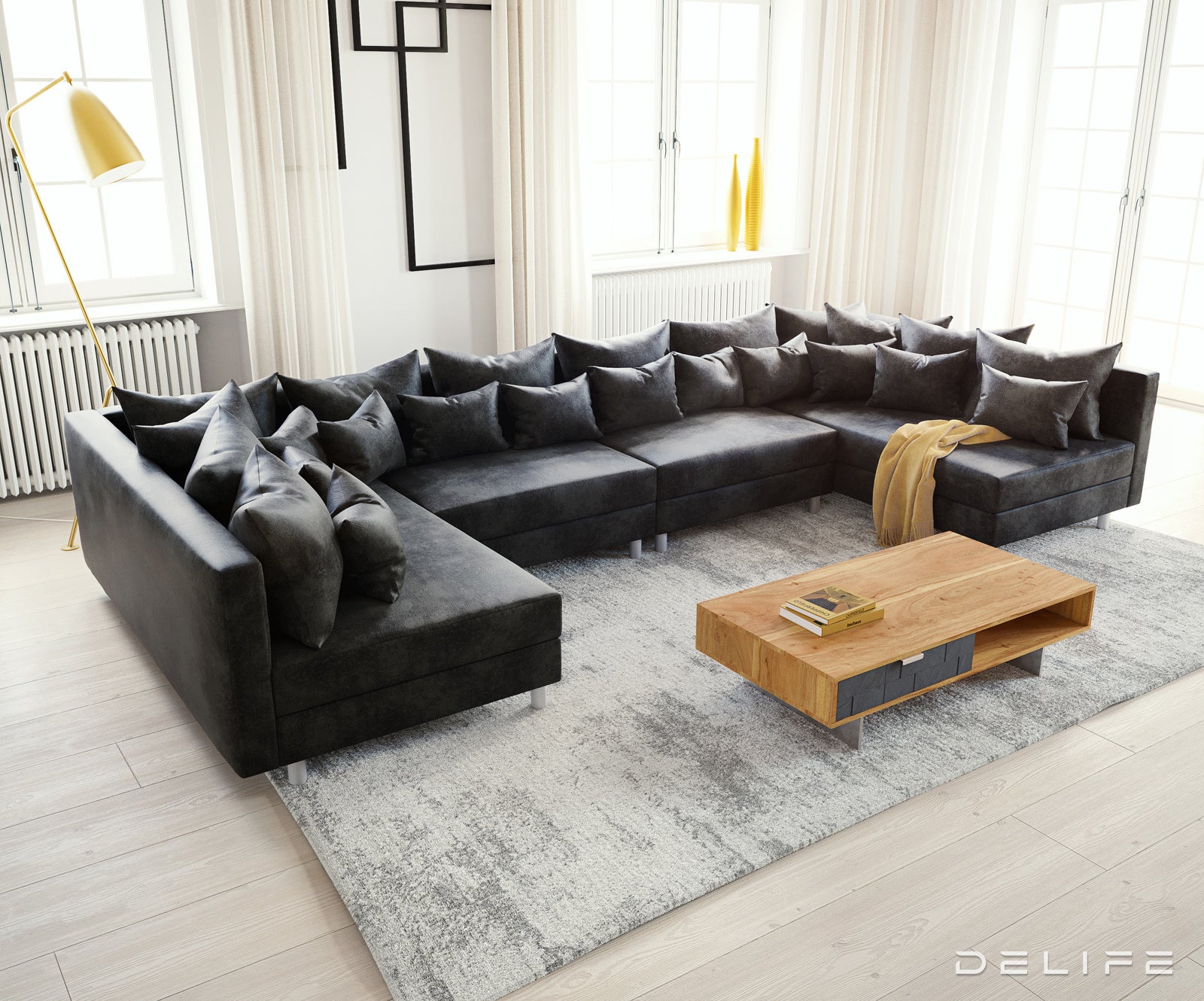 Kutna garnitura Clovis XL 400x185cm, Materijal: Mikrovelur