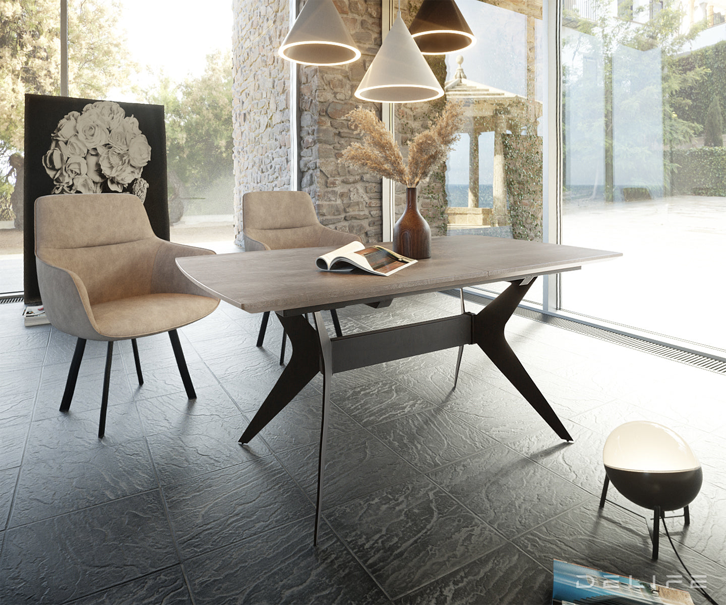 Raztegljiva miza Edona 160/200x90, Material: Folirani MDF