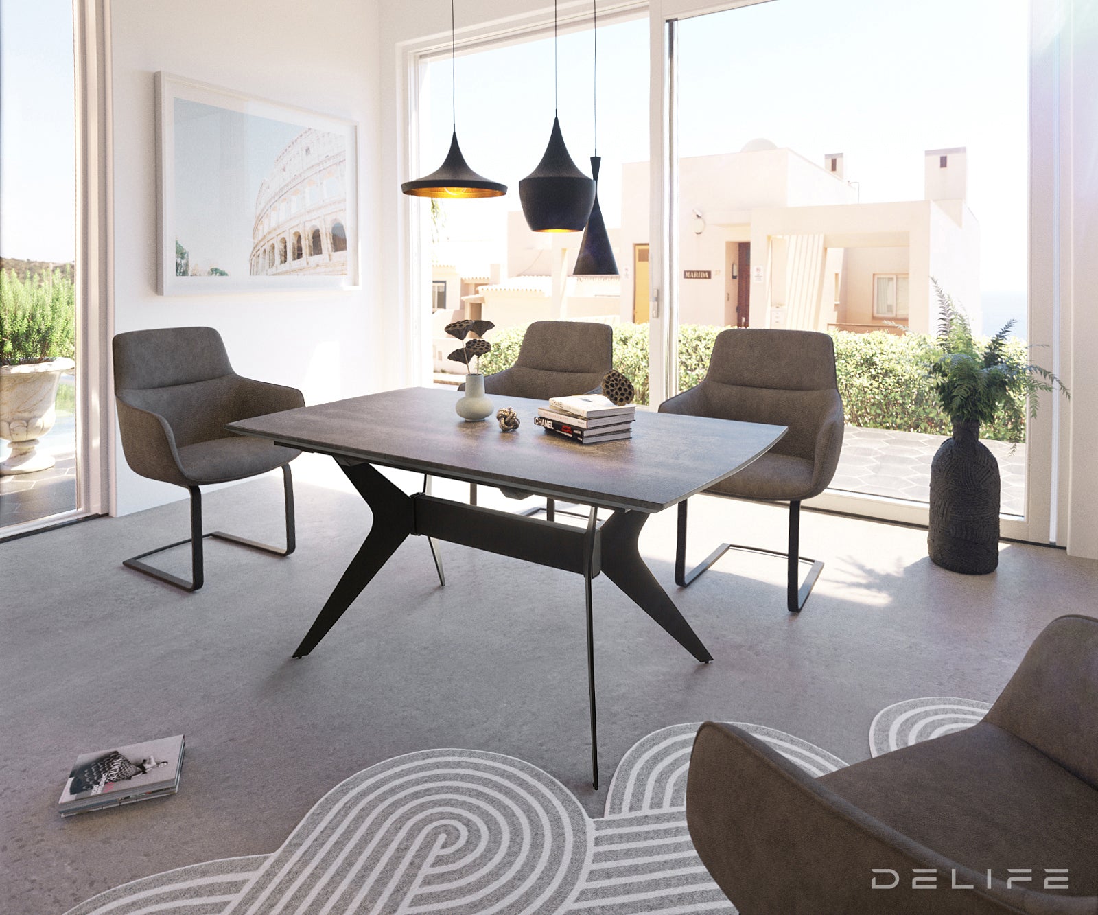 Raztegljiva miza Edona 160/200x90, Material: Folirani MDF