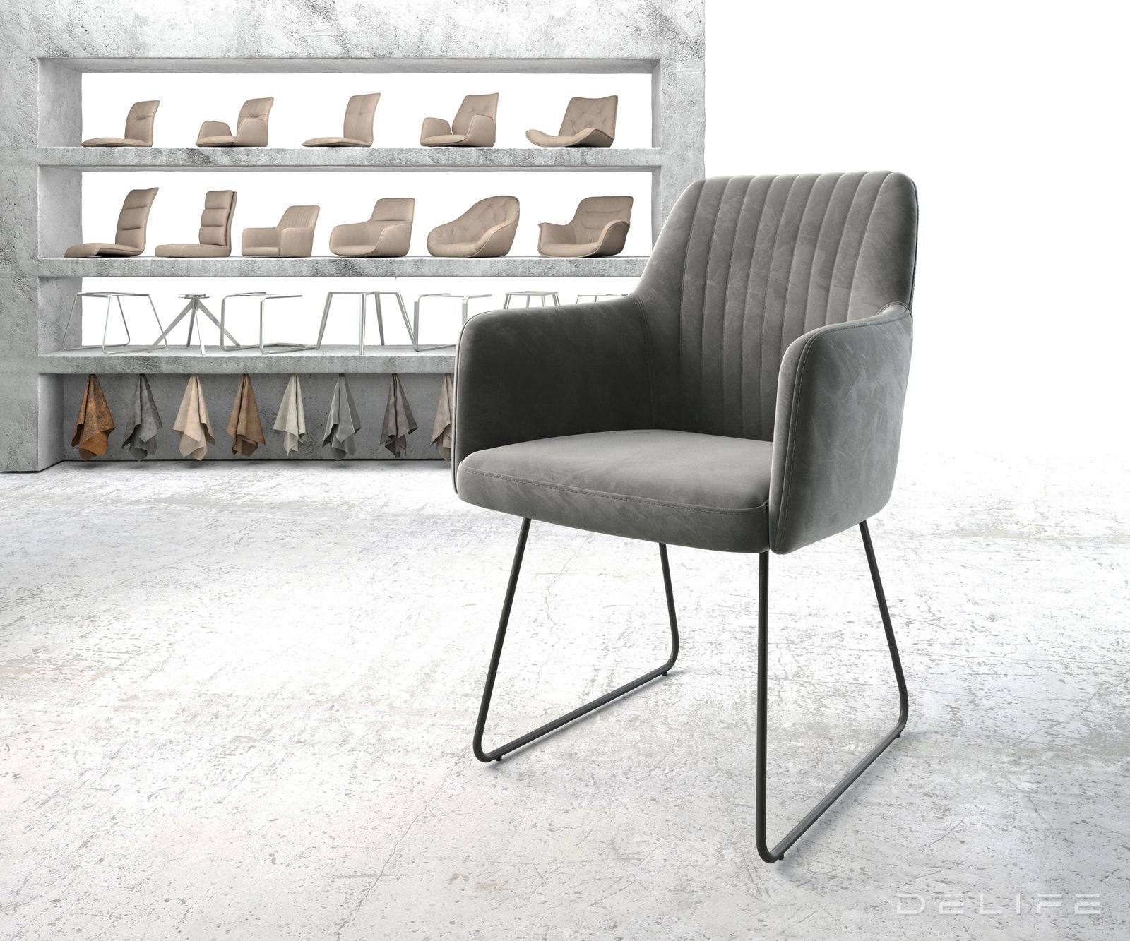 Jedilni stol Greg, Material: Žamet