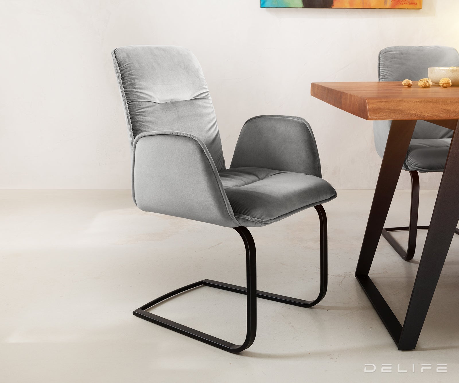 Jedilni stol Vinja, Material: Žamet