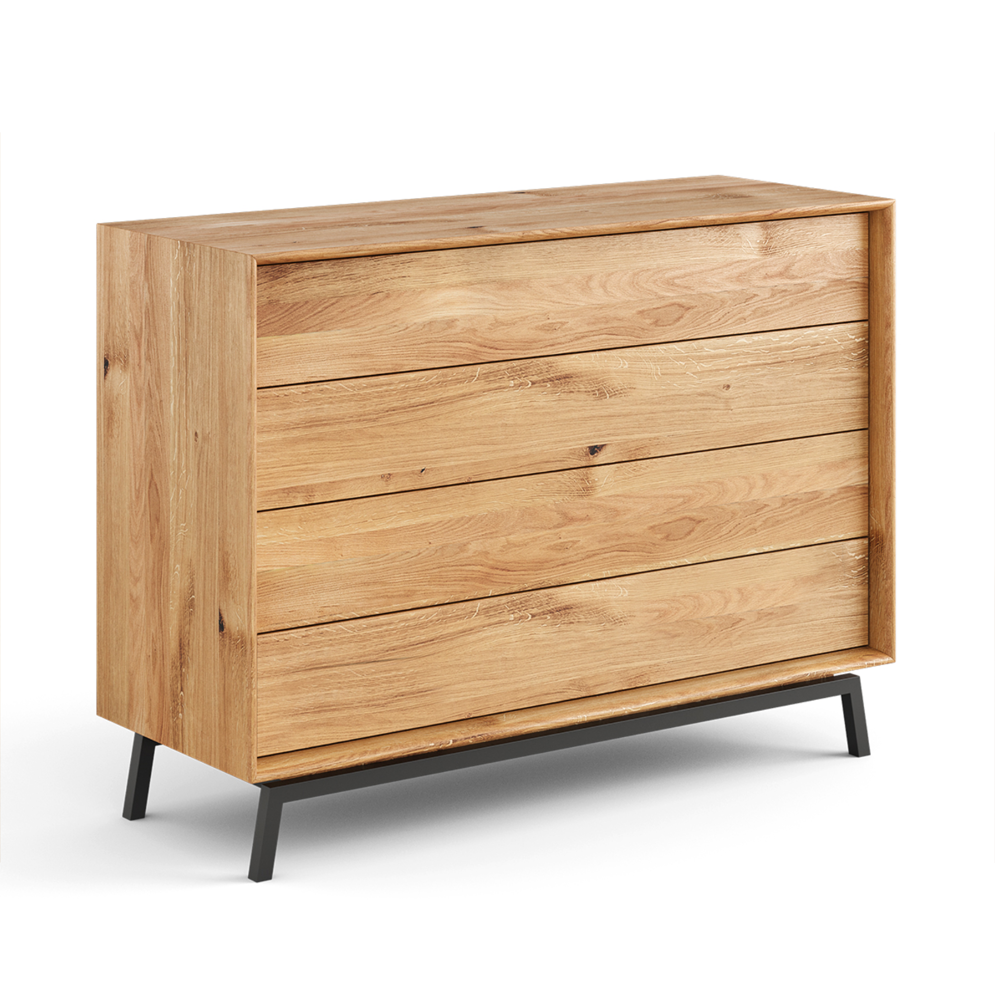 Komoda Modern Loft 120,50x45 cm, Material: Masivno hrastovo les