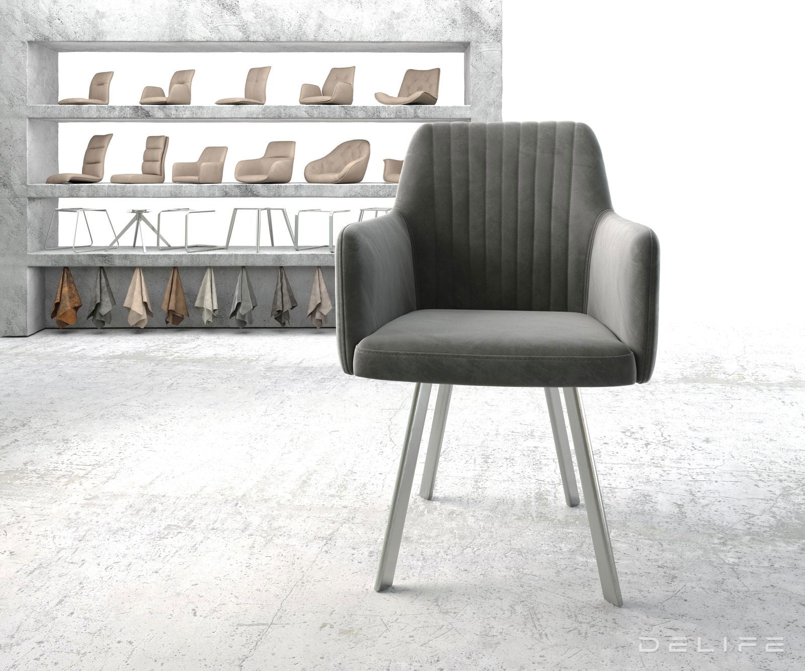 Jedilni stol Greg, Material: Žamet