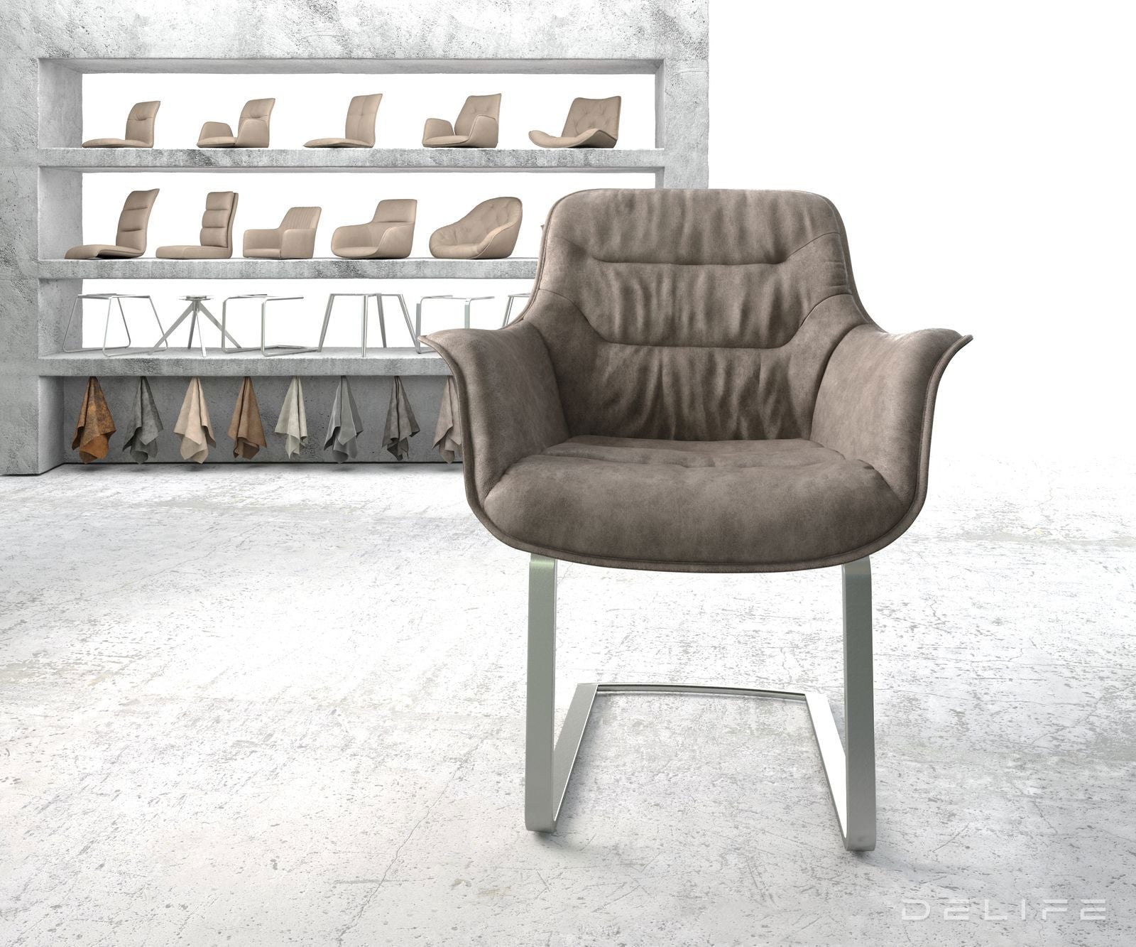 Jedilni stol Kaira, Material: Mikrofibra