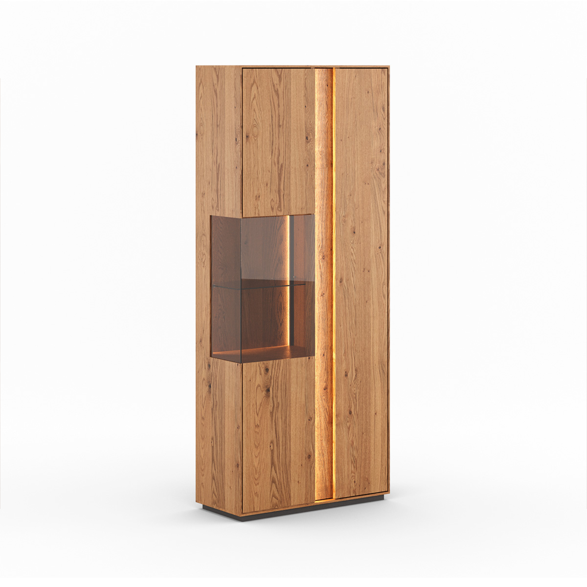 Vitrina Collodi 84,50x205 cm, Material: Masivno hrastovo les