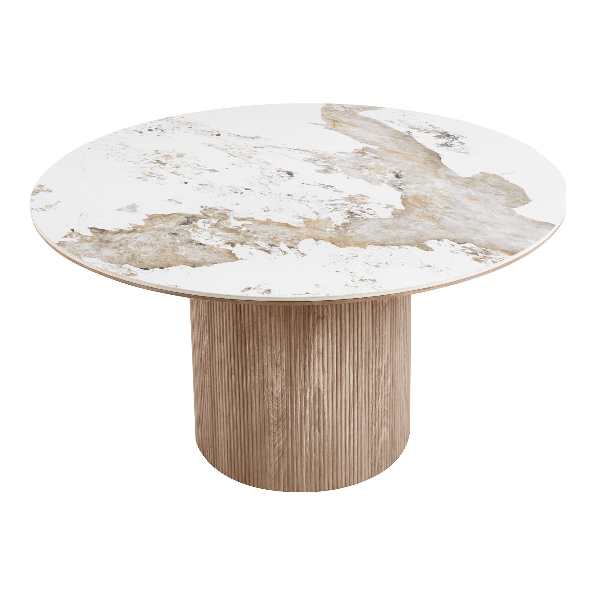 Fiksna miza Hellerup, Material: orehov furnir/MDF