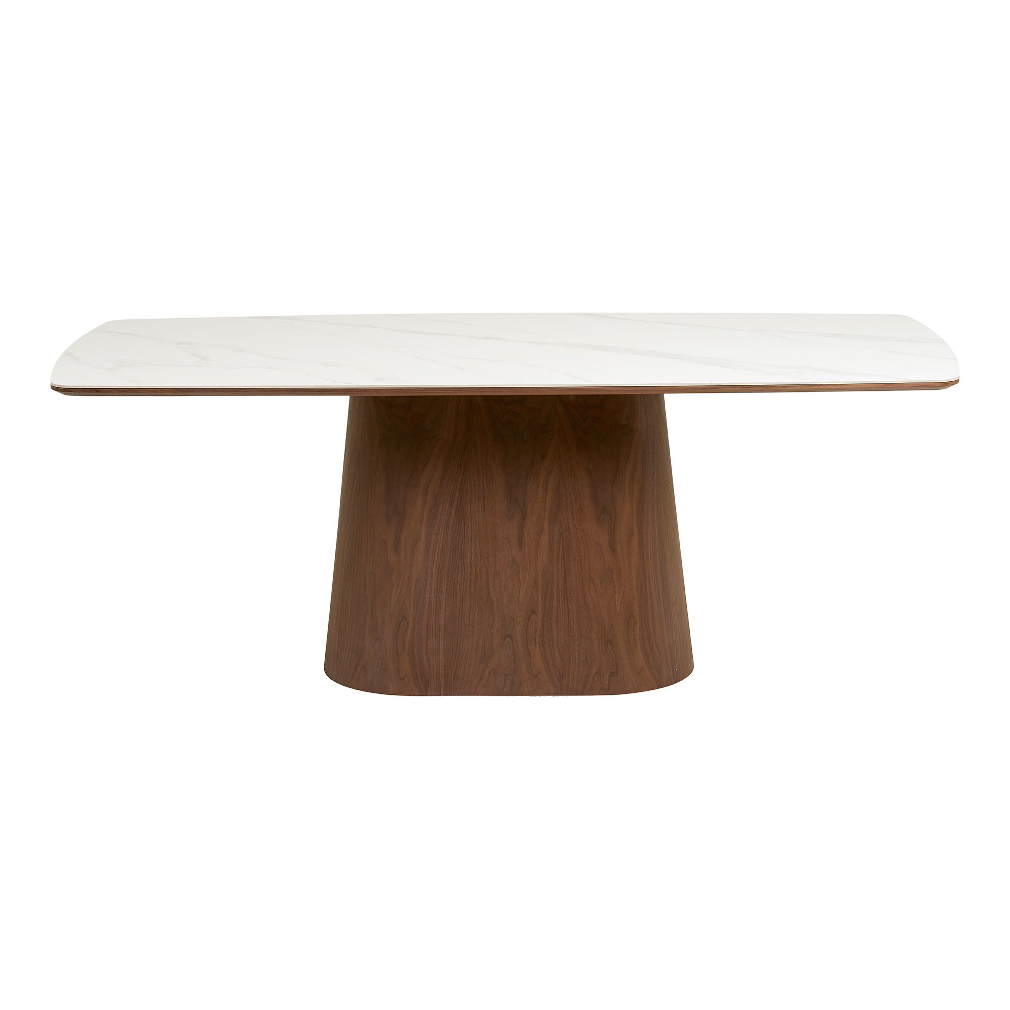 Fiksna miza Hellerup, Material: orehov furnir/MDF