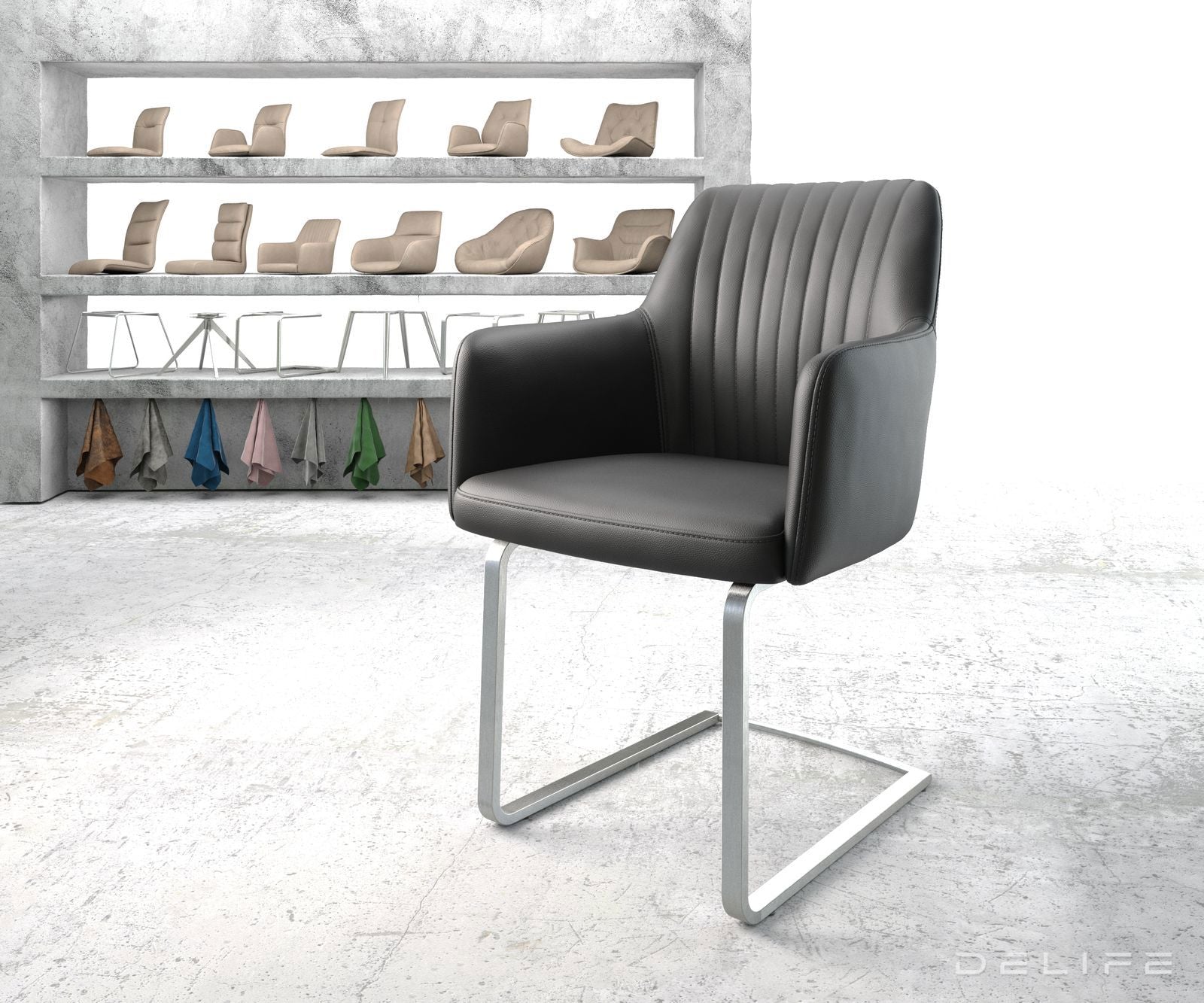 Jedilni stol Greg, Material: Usnje