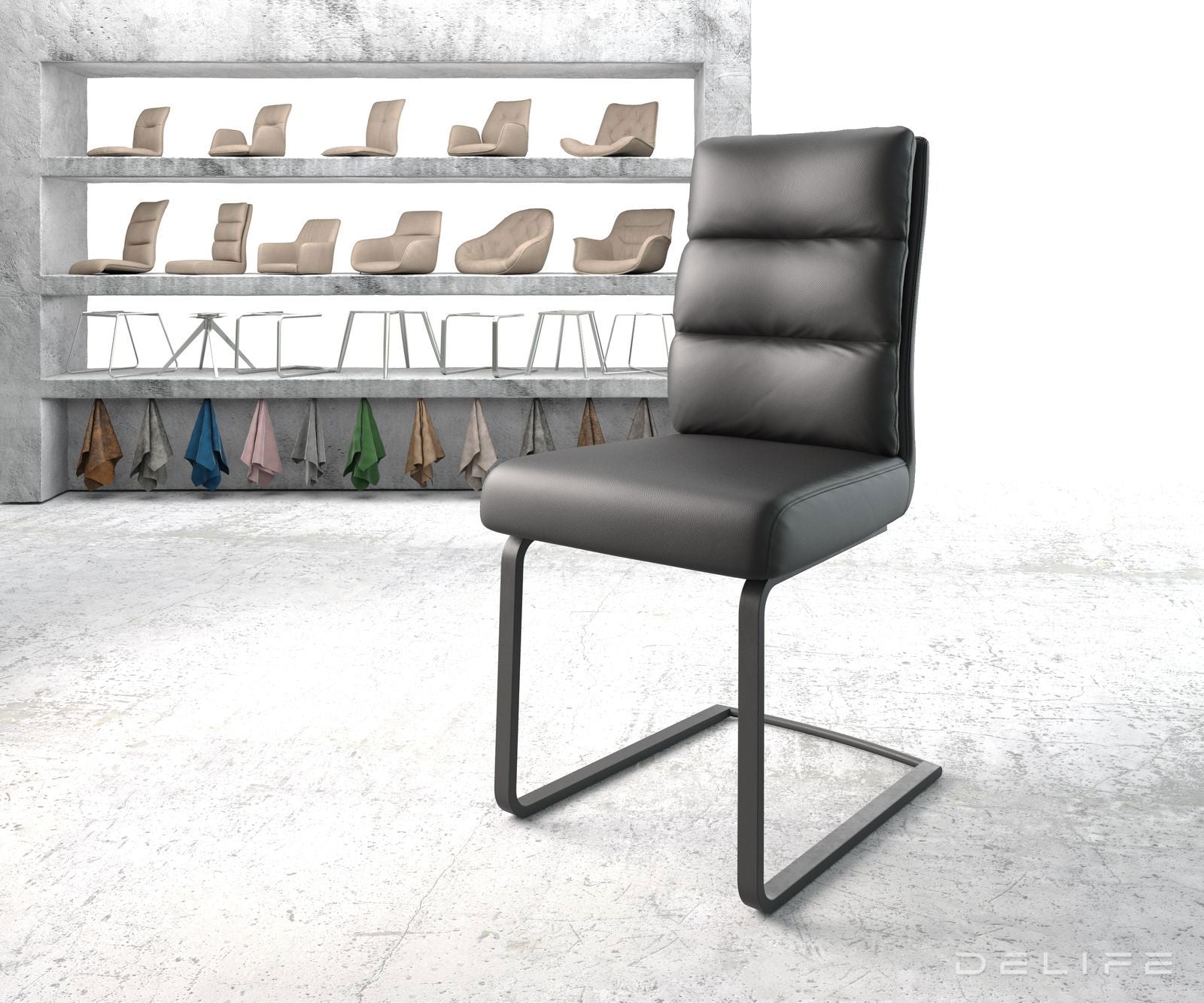 Jedilni stol Pela, Material: Usnje