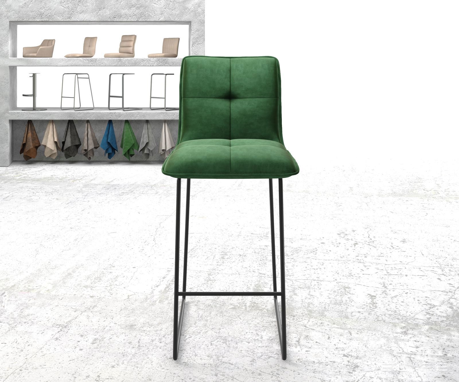 Barski stol Maddy, Material: Žamet