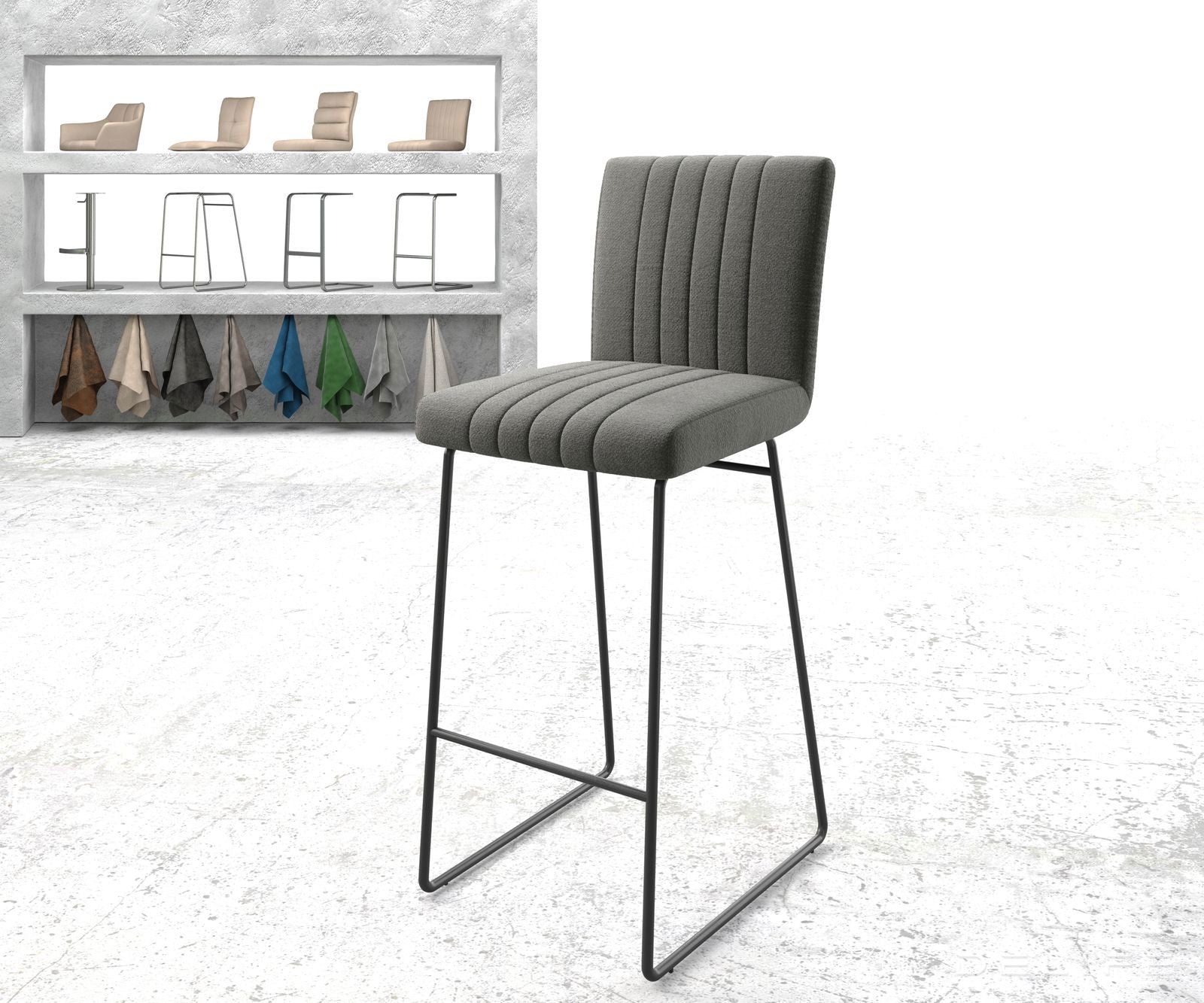 Barski stol Luigi, Material: Strukturirana tkanina