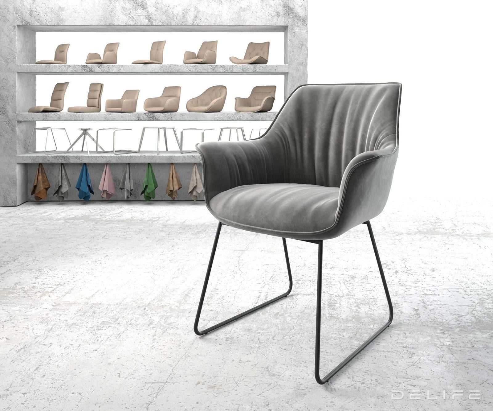 Jedilni stol Keila, Material: Žamet