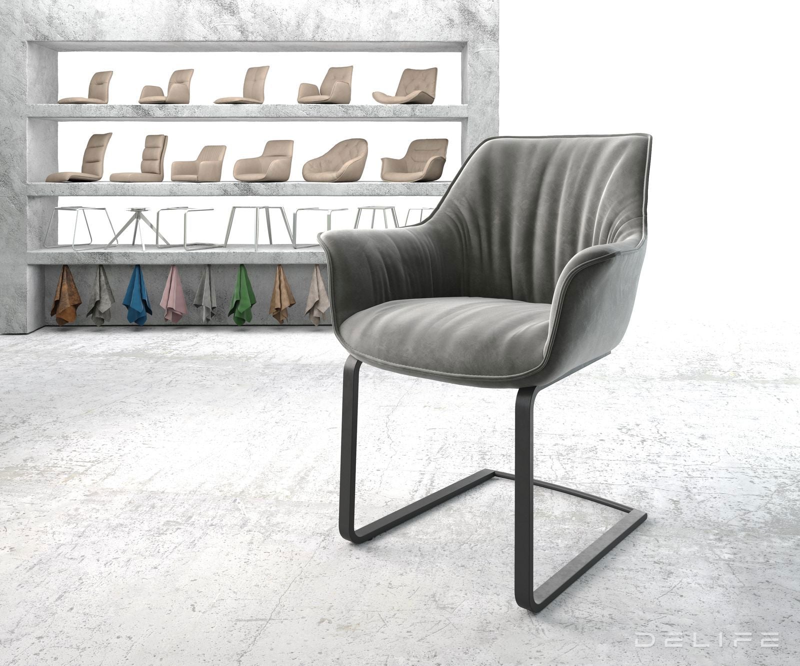 Jedilni stol Keila, Material: Žamet