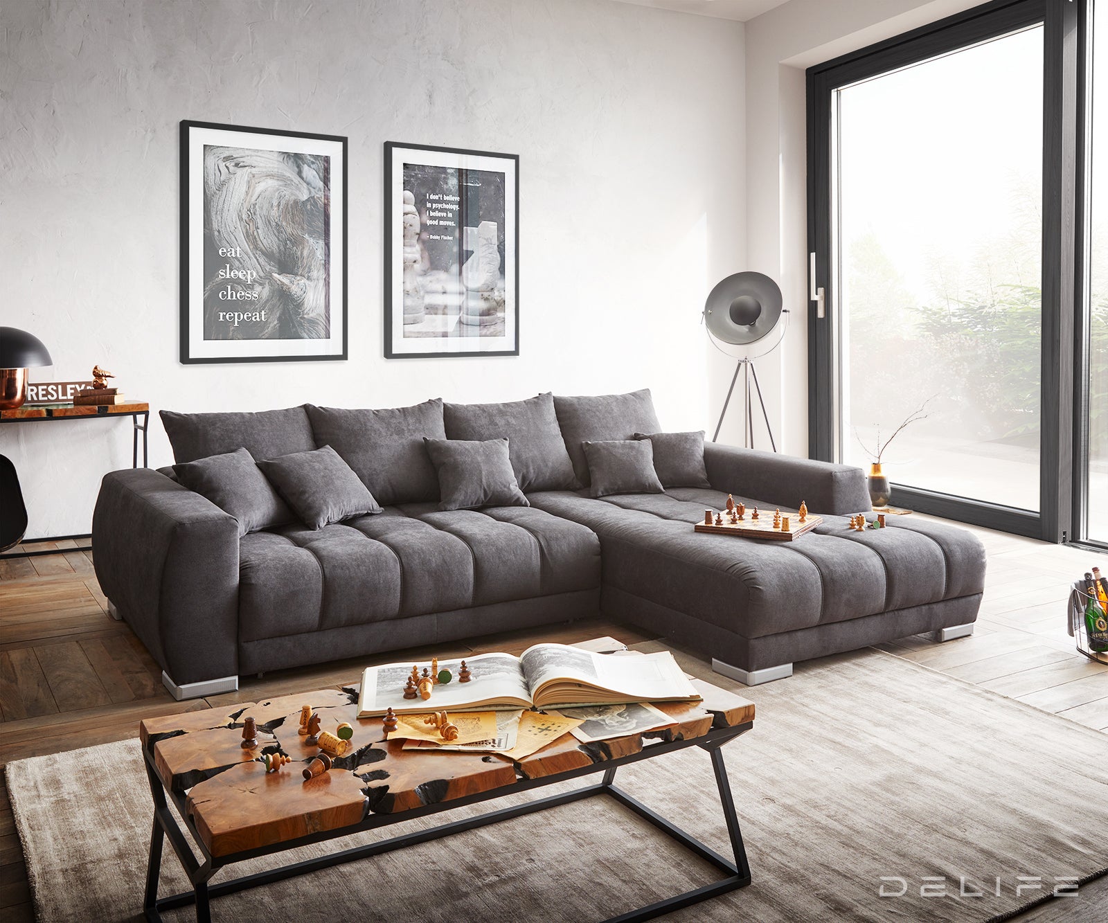 Kotna sedežna garnitura Nabor 300x225cm, Material: Mikrofibra