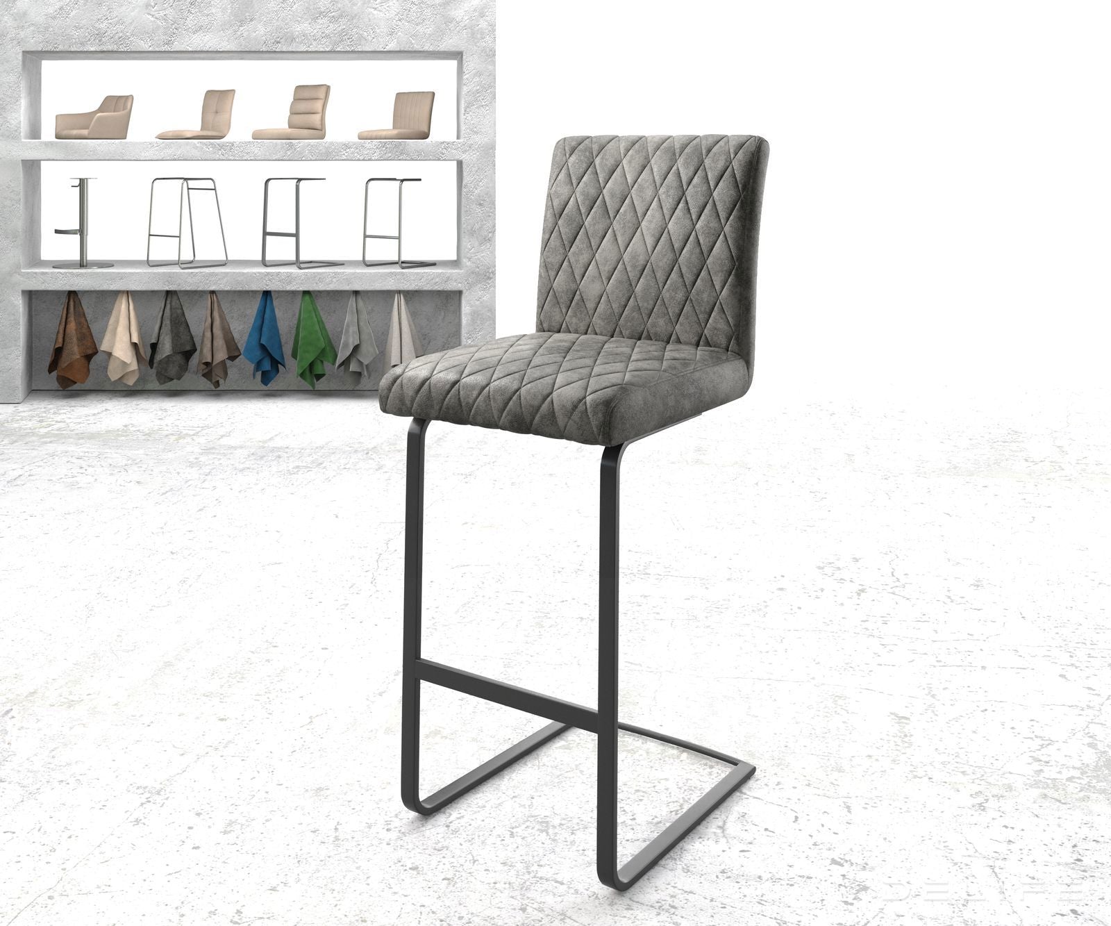 Barski stol Earnest, Material: Mikrofibra