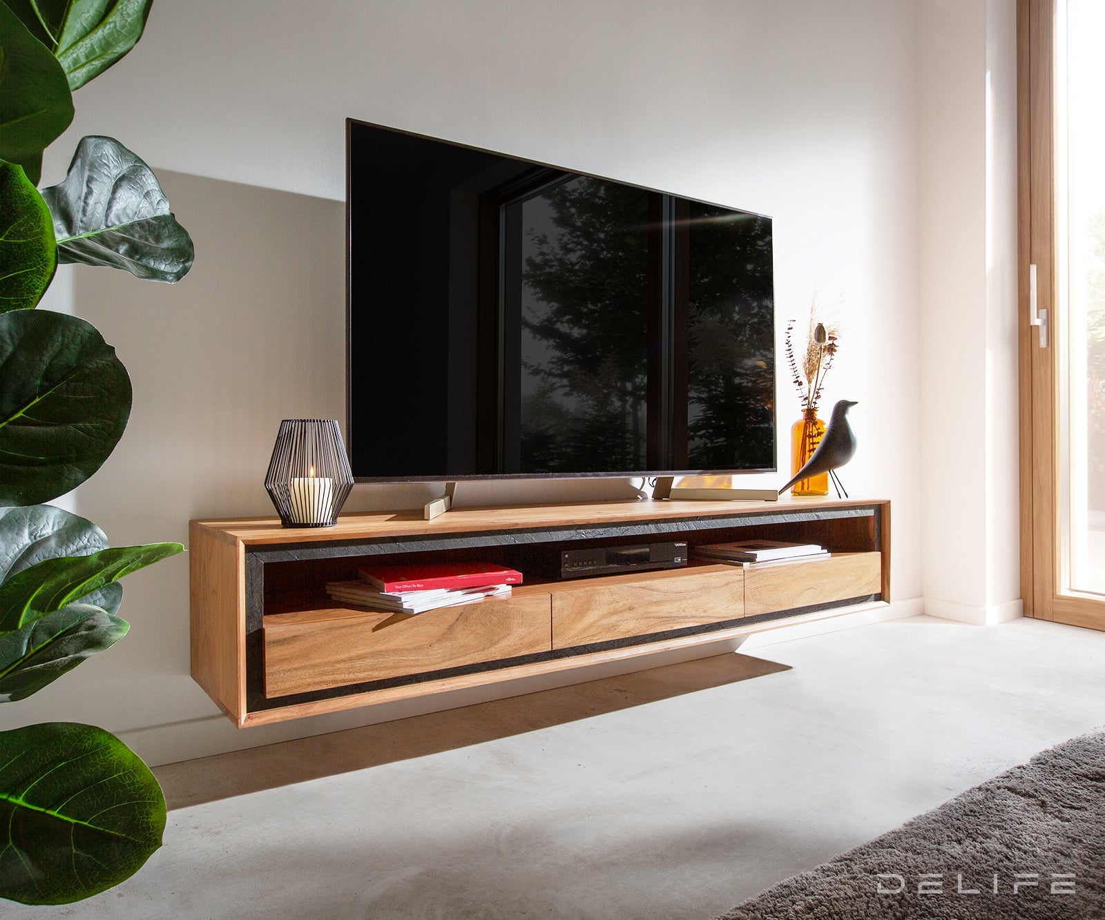 Predalnik Stonegrace 175 cm, Material: Akacija