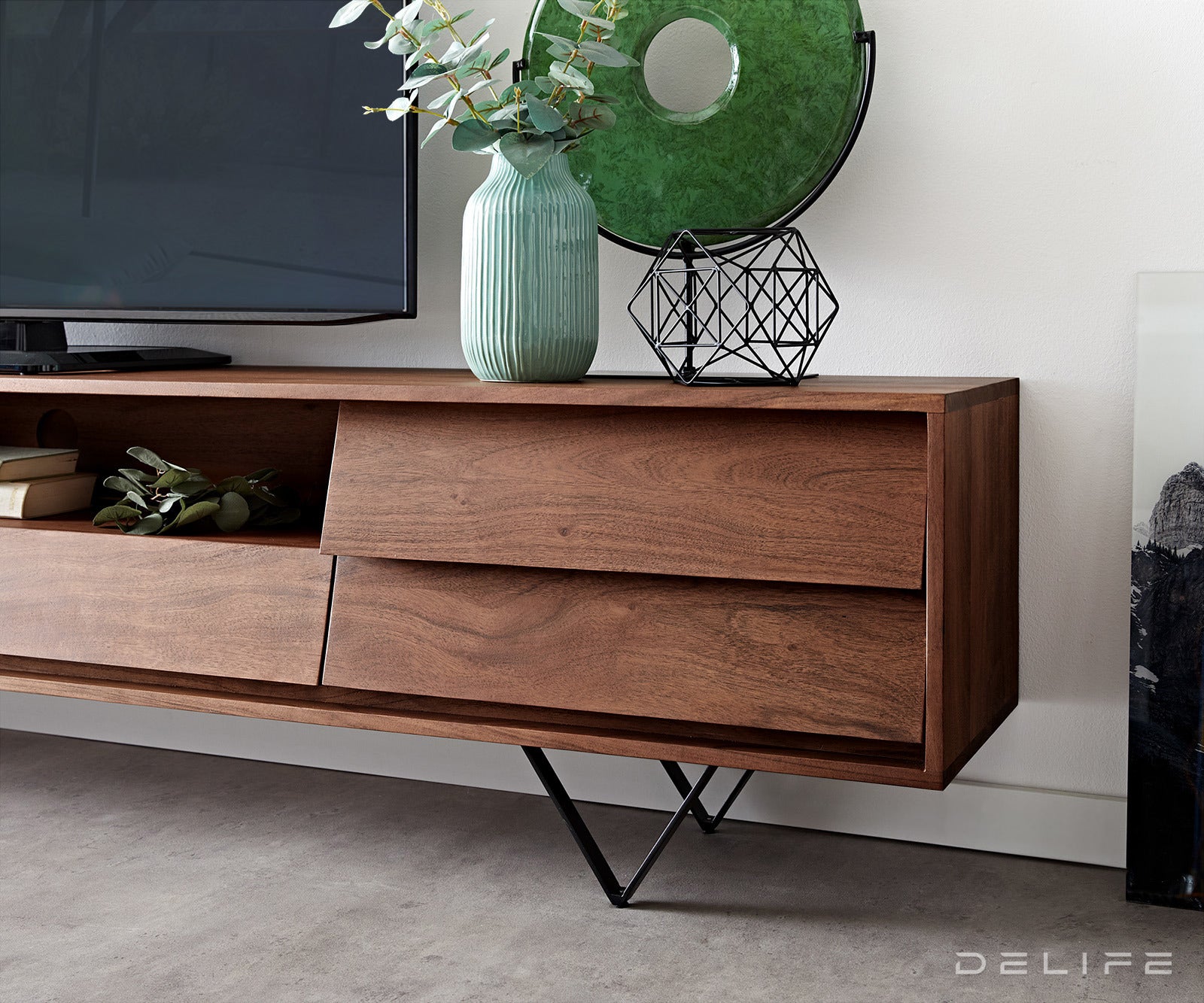 Predalnik Eloi 200x33cm, Material: Akacija