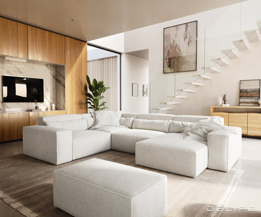 Velika kotna sedežna garnitura Sirpio XL 360x258cm, Material: Bukle