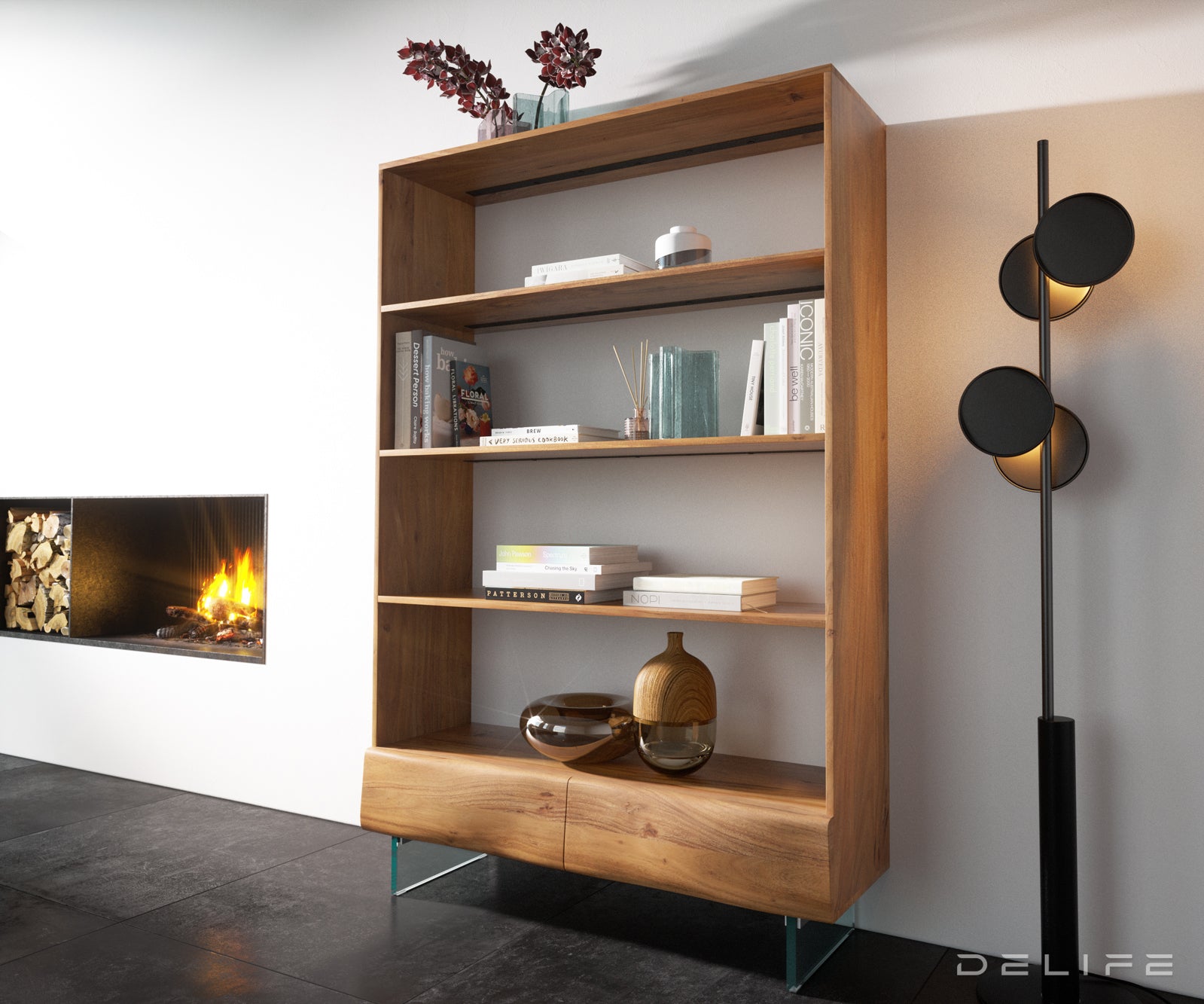 Visoka komoda od punog drva