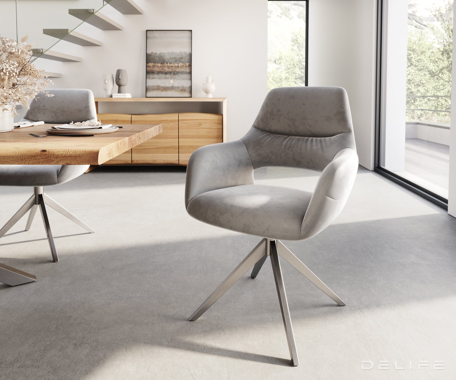 Jedilni stol Yago, Material: Žamet