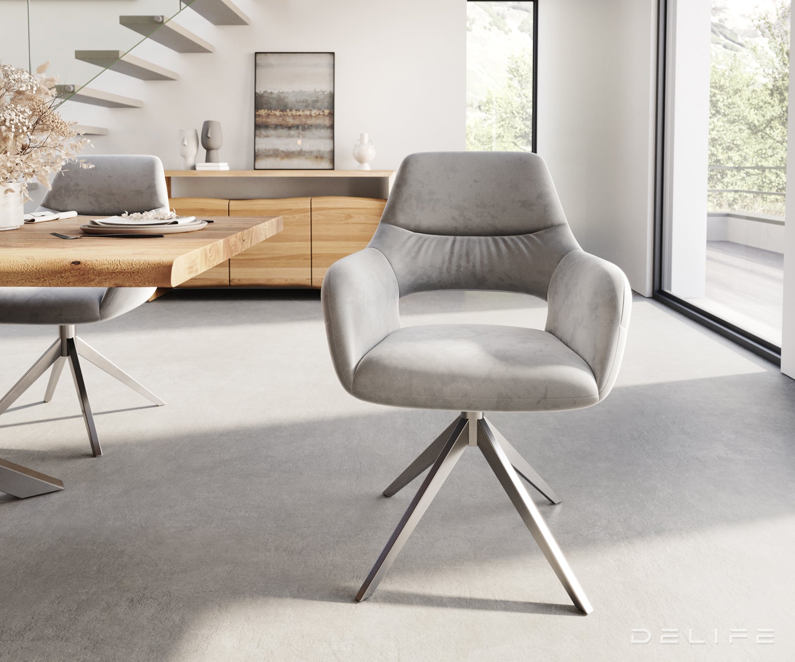 Jedilni stol Yago, Material: Žamet