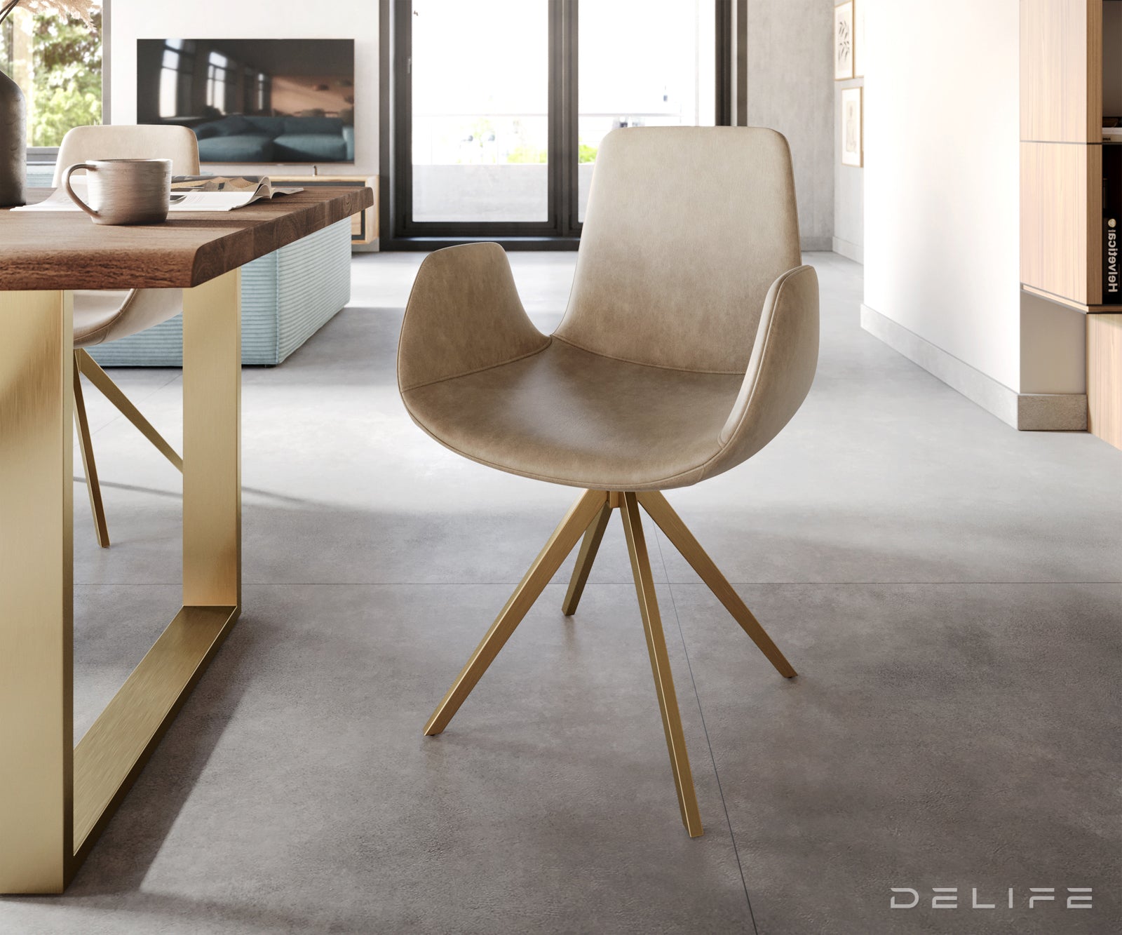 Jedilni stol Ilia, Material: Mikrofibra