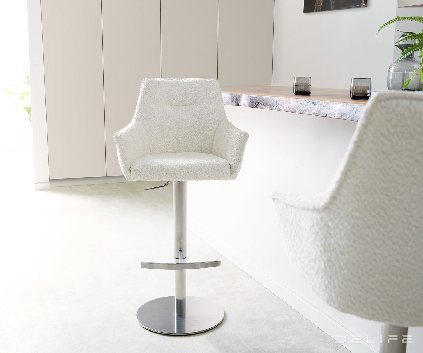 Barski stol Alja Flex, Material: Bukle