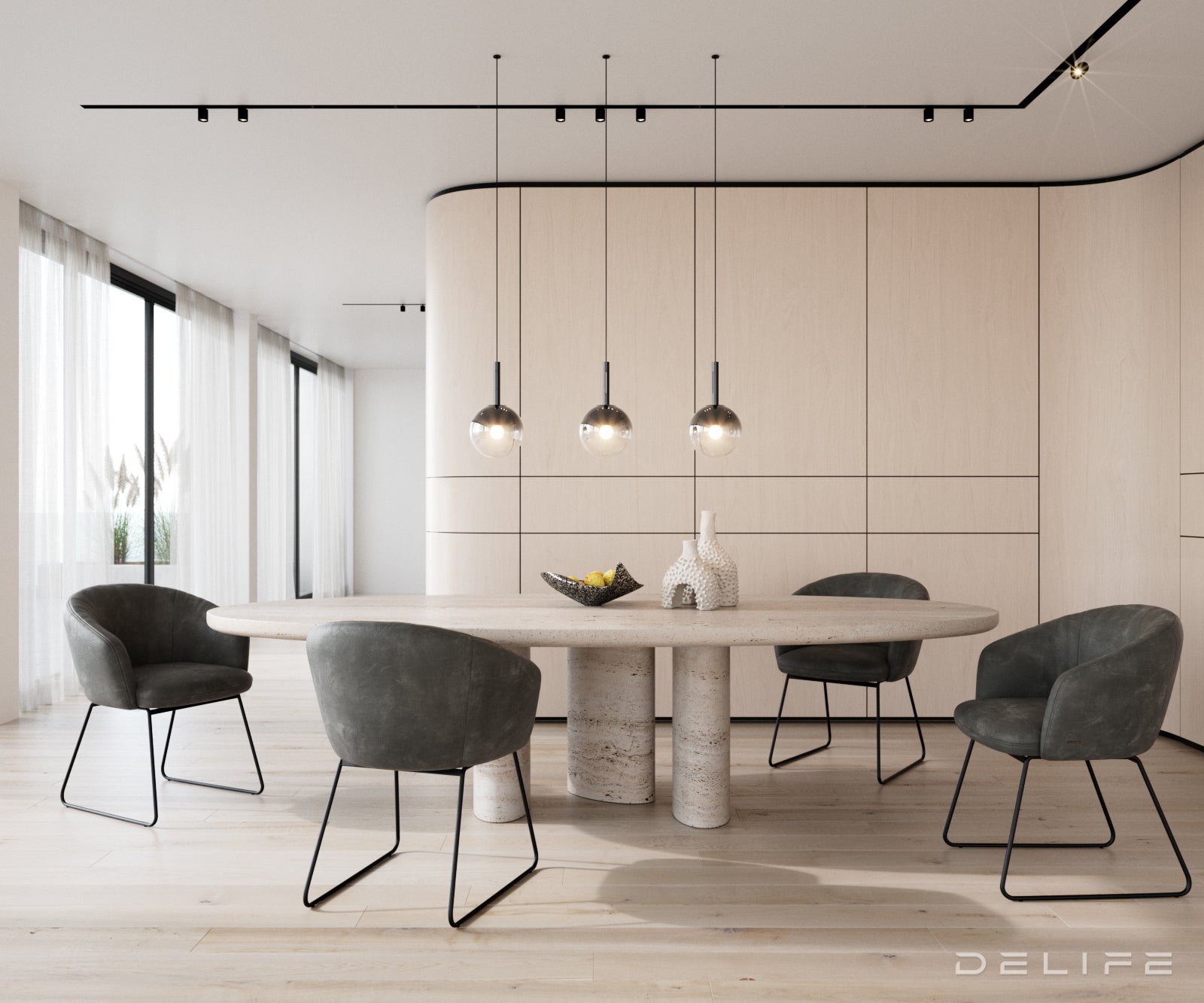 Jedilni stol Caja, Material: mikrofibra