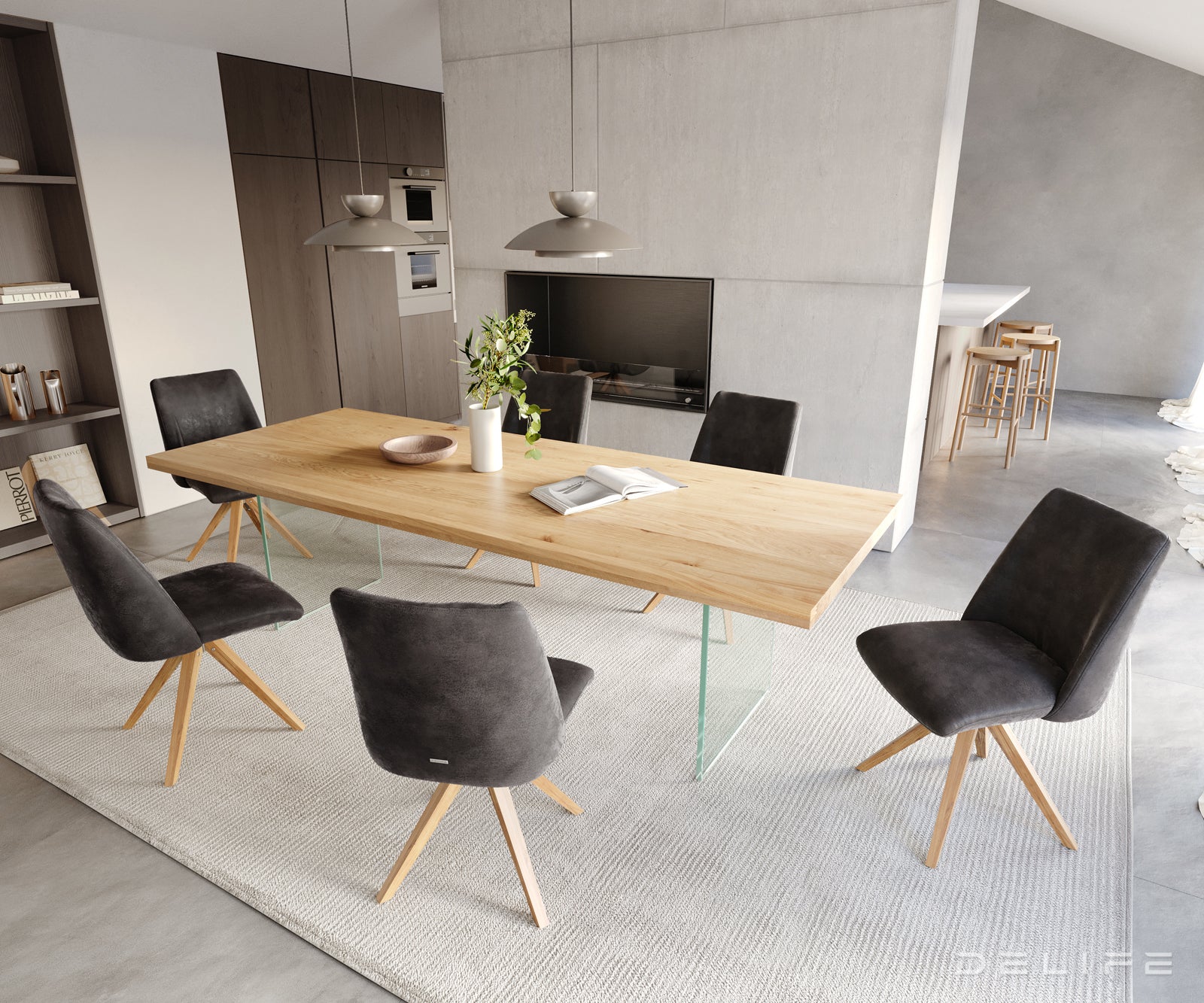 Jedilni stol Elsa, Material: mikrofibra