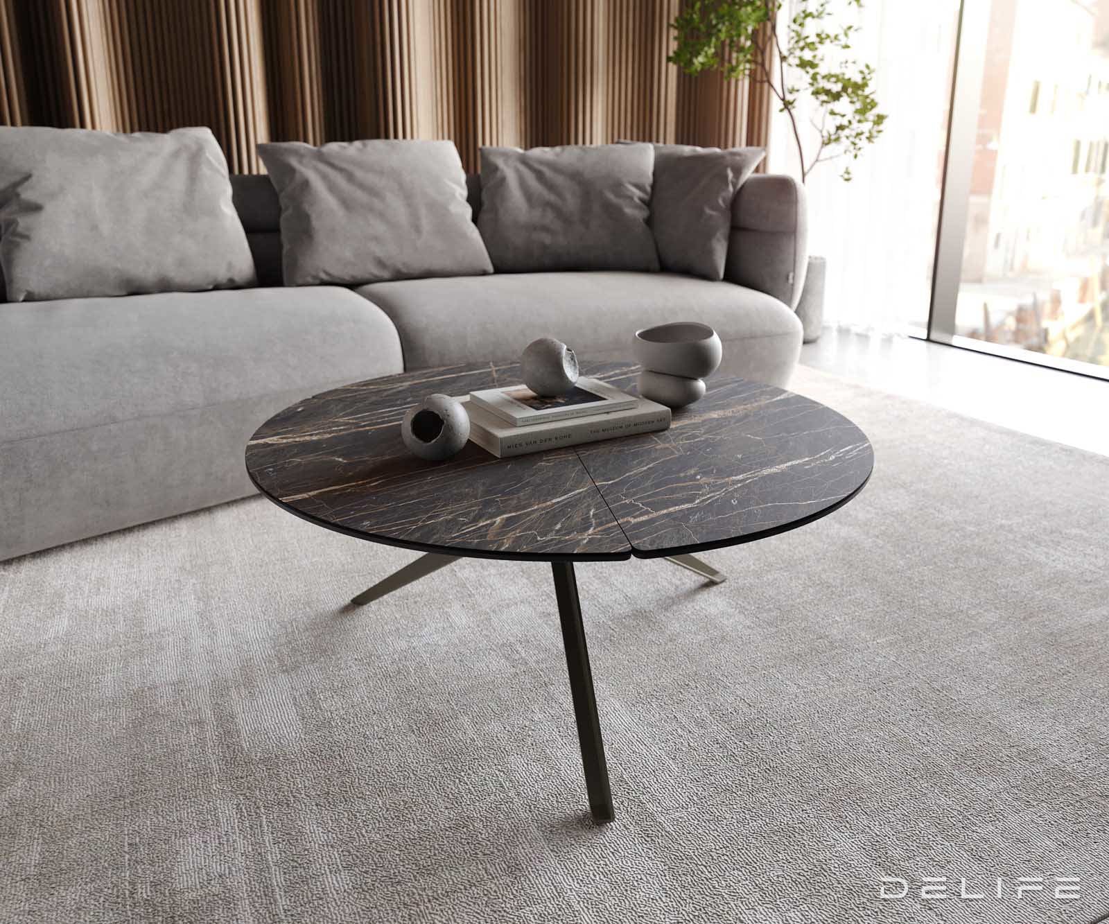 Klubska mizica Delron 90x90cm, Material: Keramika