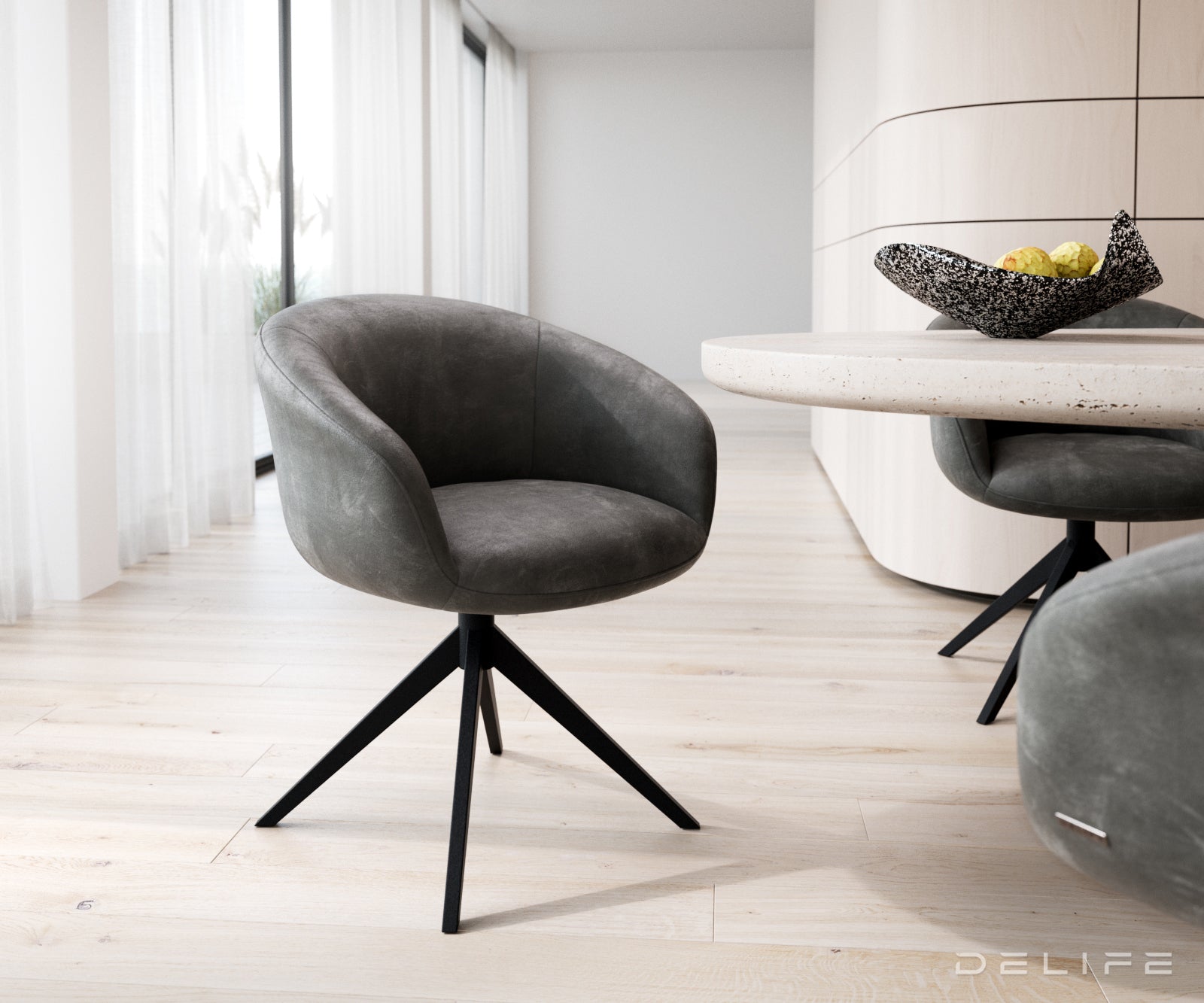 Jedilni stol Vinka, Material: Mikrofibra