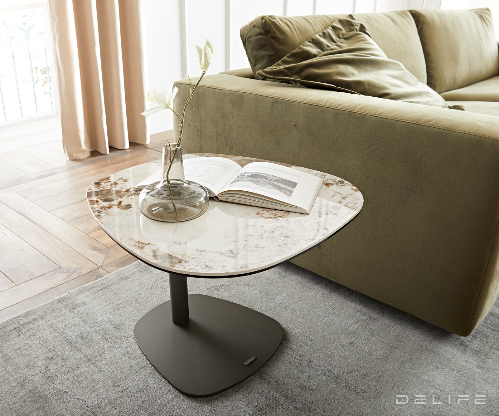 Stranska mizica Elenya 60x60cm, Material: keramika