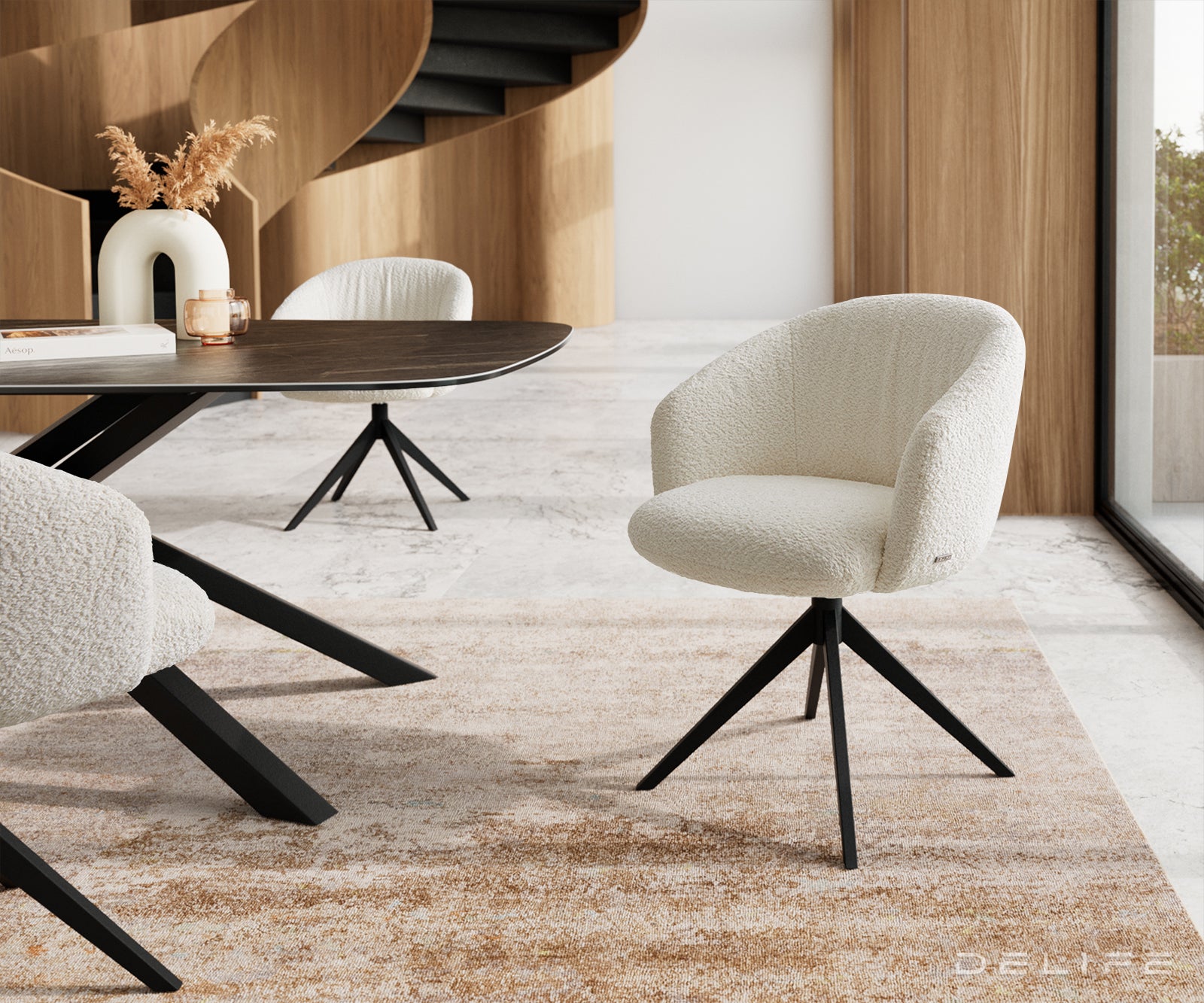 Jedilni stol Caja, Material: bukle