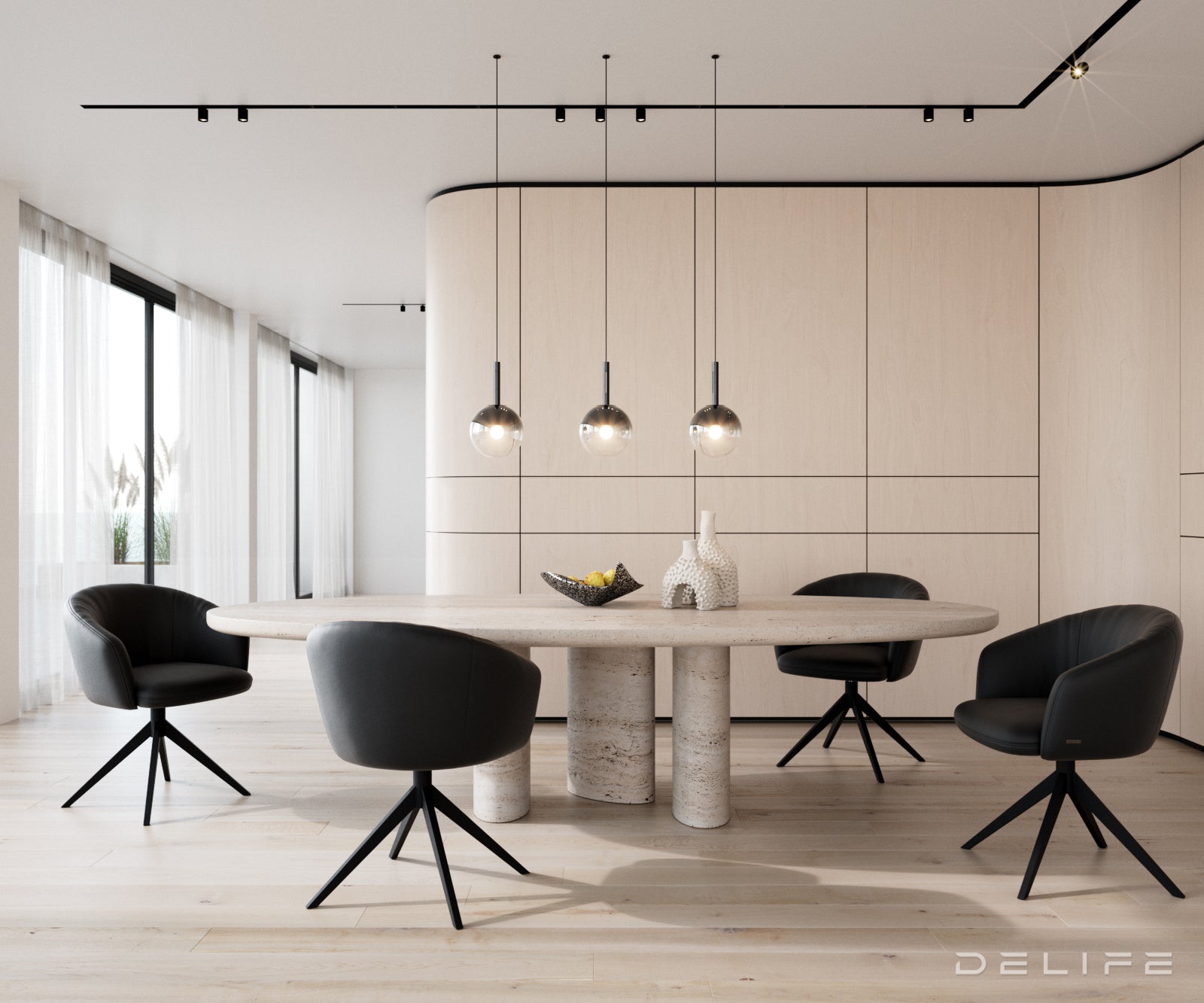 Jedilni stol Caja, Material: Usnje