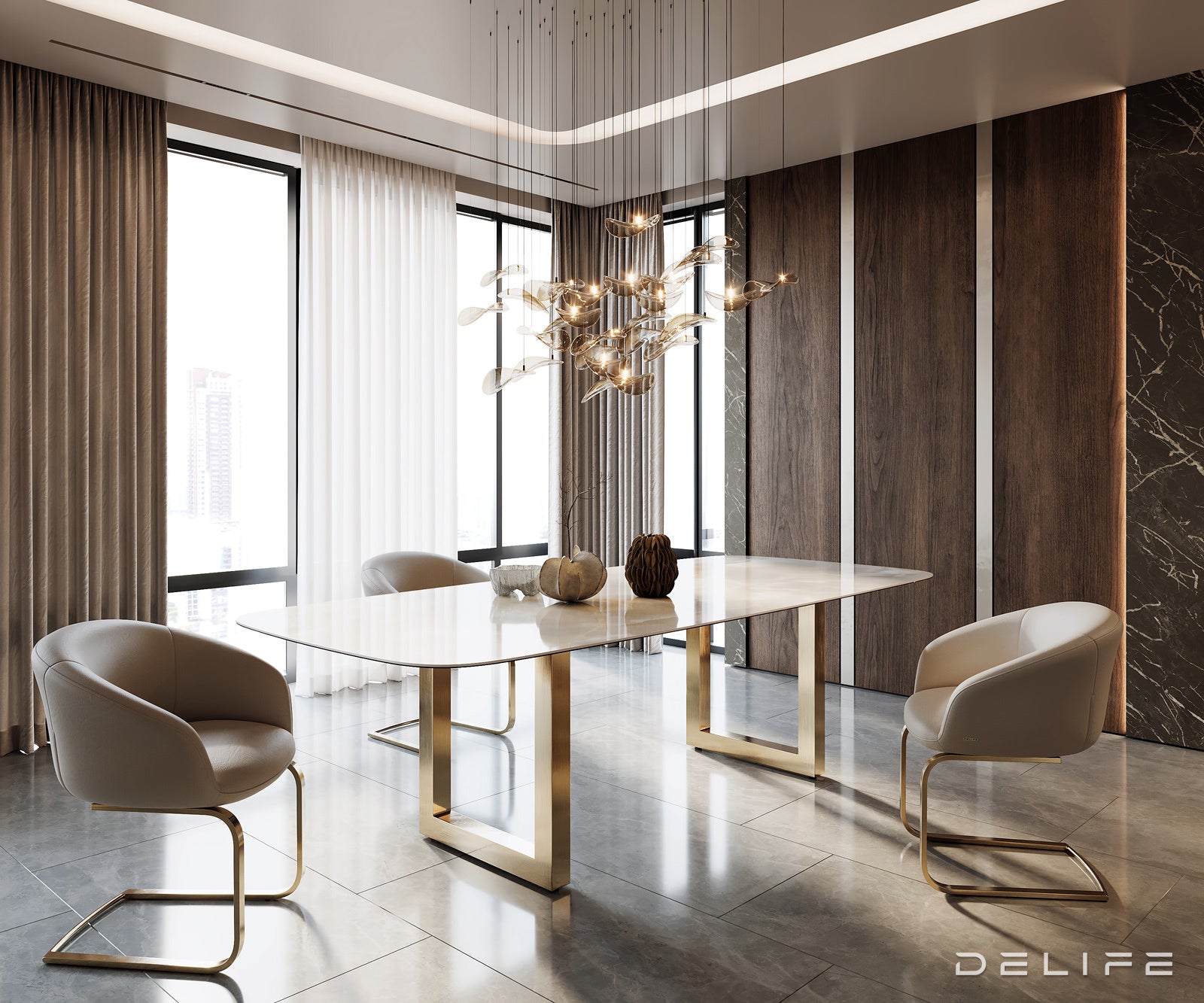 Jedilna miza Edge 270x120cm, Material: Keramika na steklu