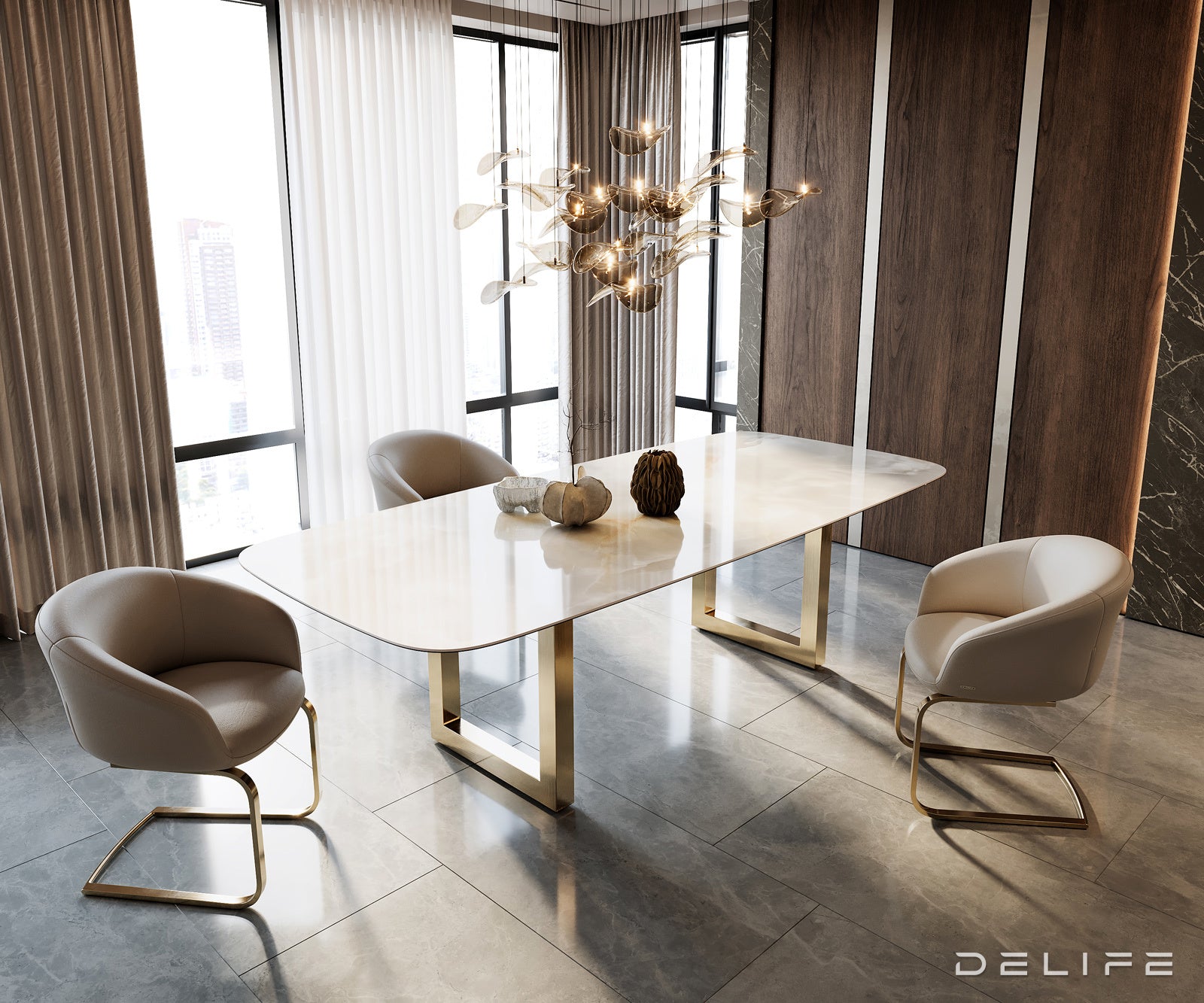 Jedilna miza Edge 270x120cm, Material: Keramika na steklu