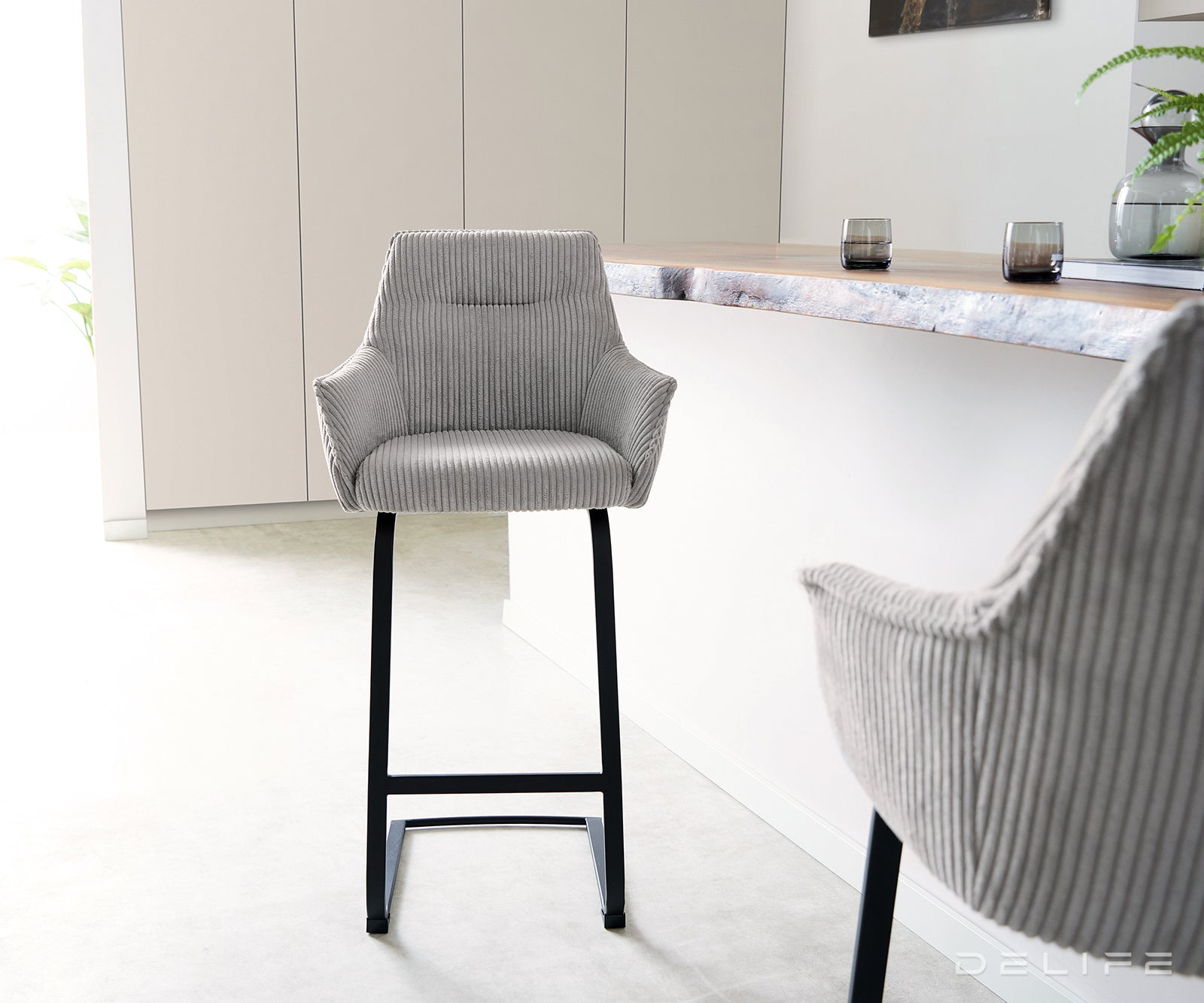 Barski stol Alja Flex, Material: Rebrasta tkanina