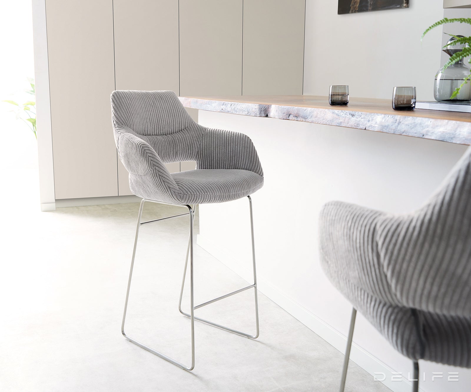 Barski stol Yago Flex, Material: Rebrasta tkanina