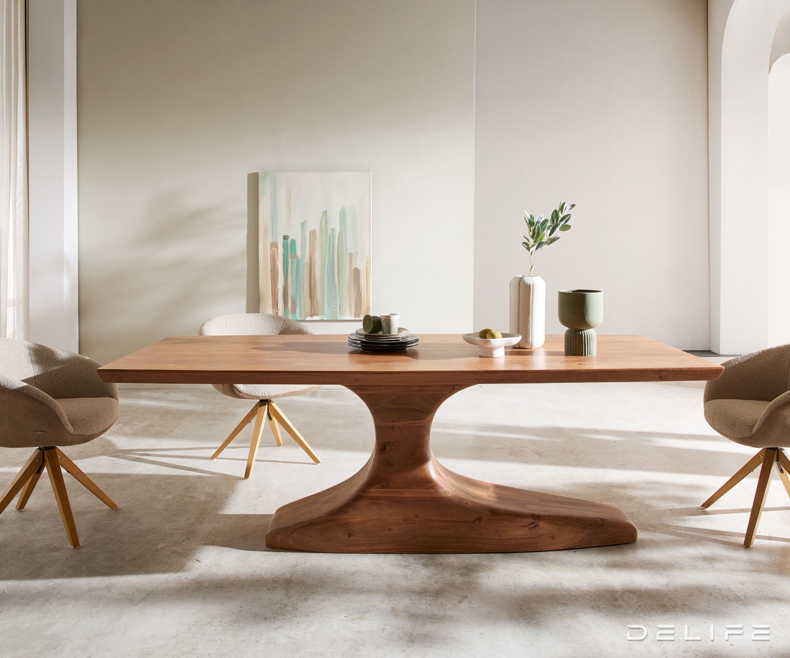 Jedilna miza Orbion 174x167cm, Material: Akacija