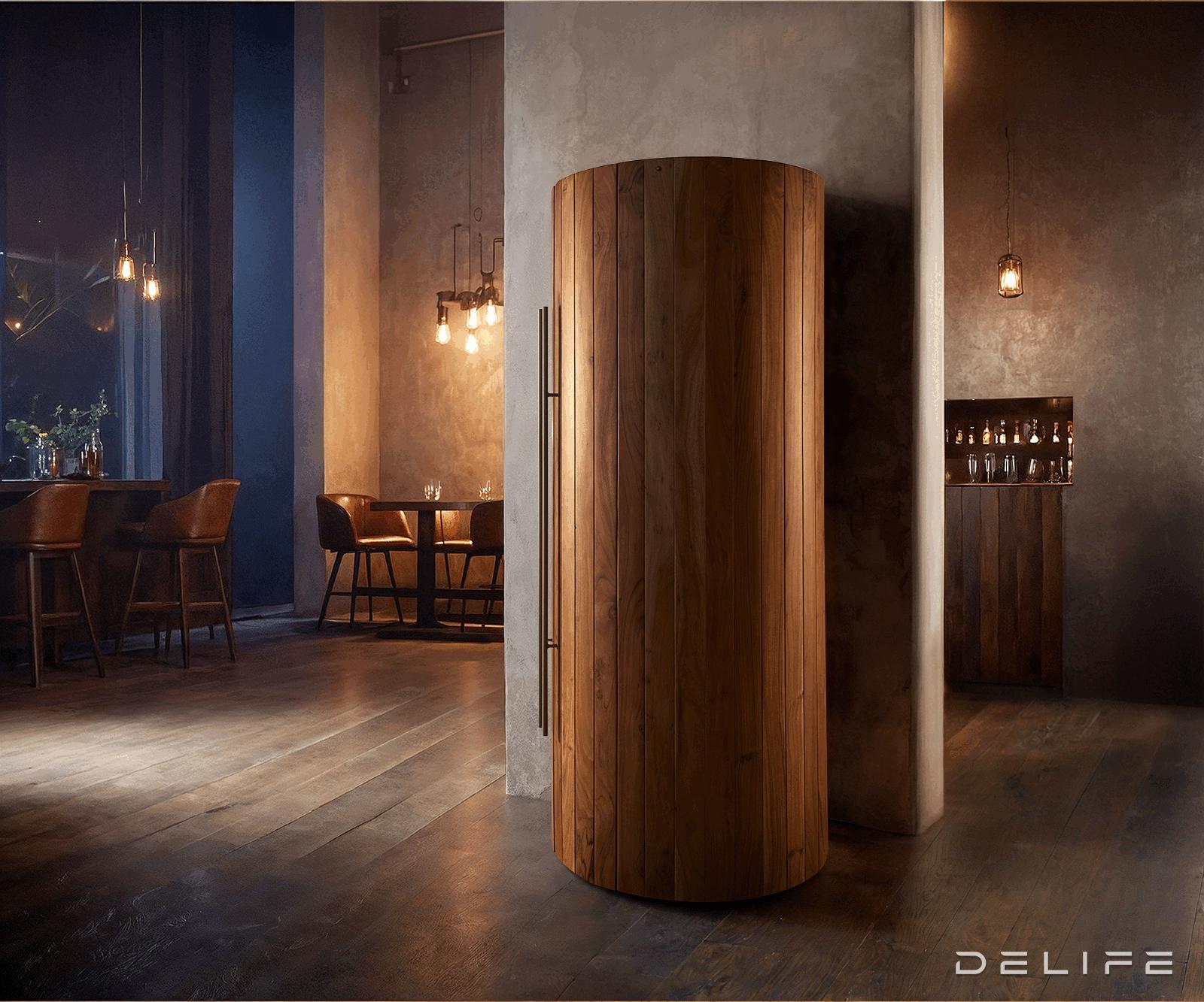 Vitrina Taza 75x213cm, Material: akacija