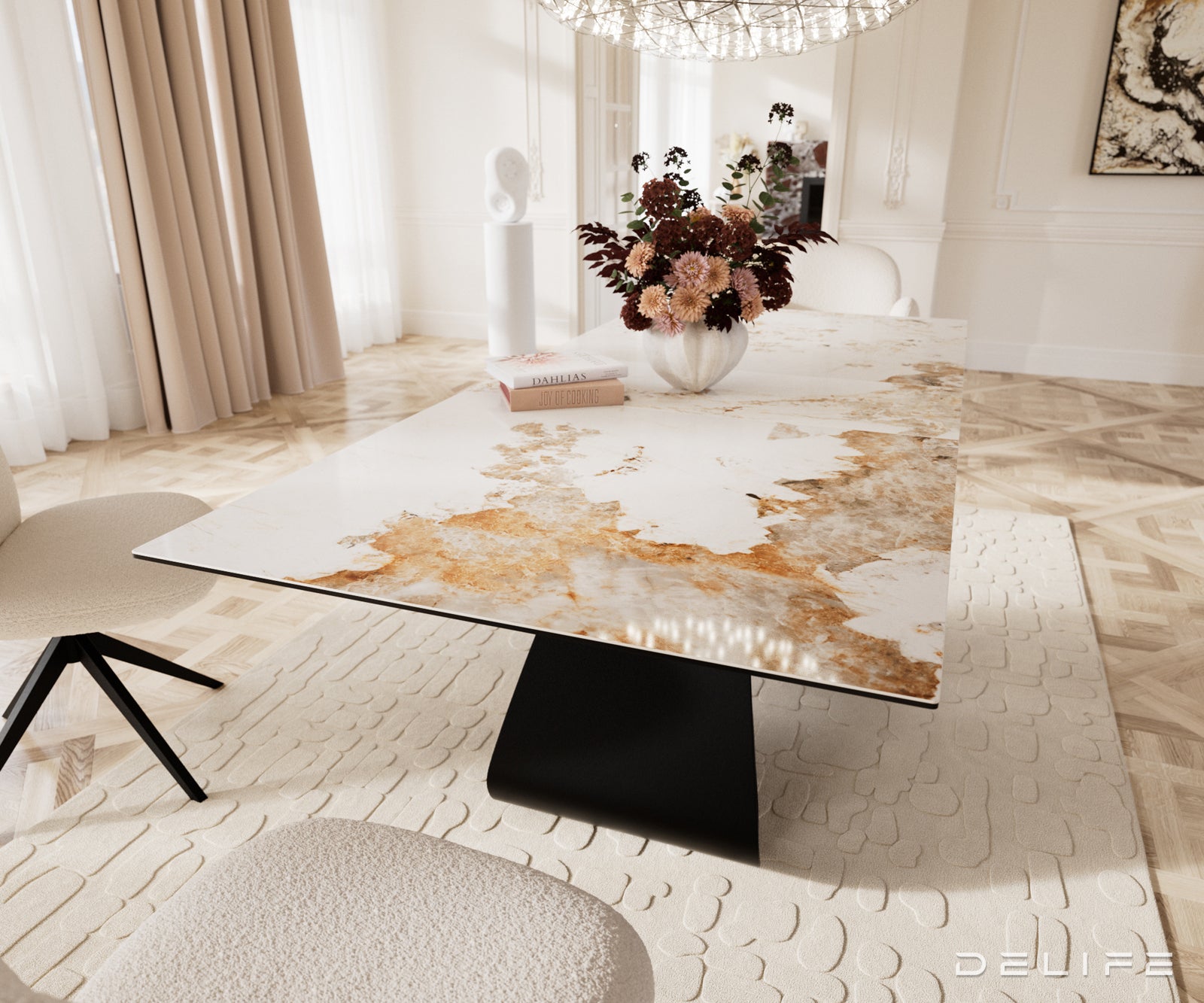 Raztegljiva miza Edge 180/220x100cm, Material: Ceramics Minas Melange